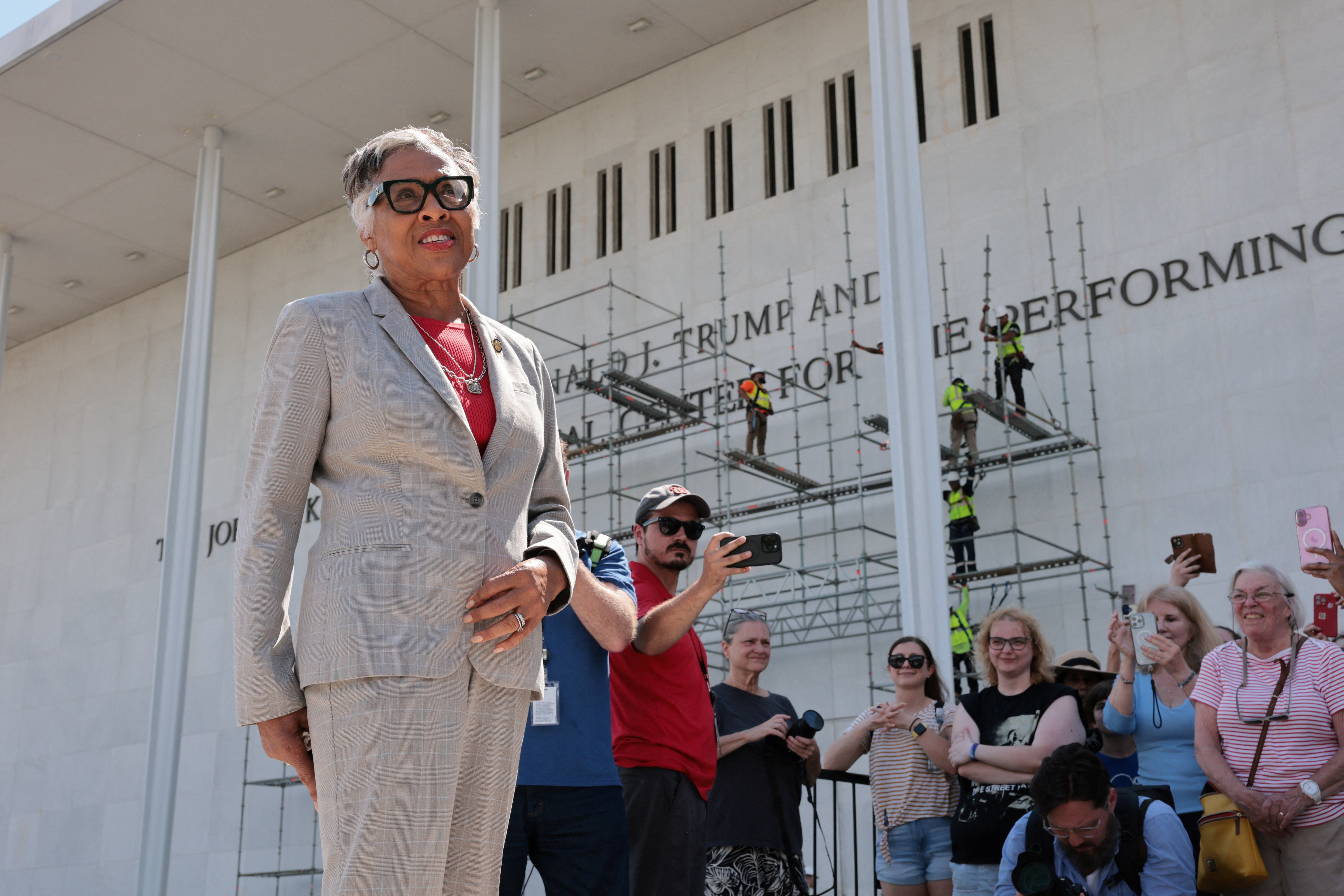 Democratic Rep. Joyce Beatty sued nan Kennedy Center to artifact Trump from adding his sanction to nan performing arts venue and from closing it down for construction
