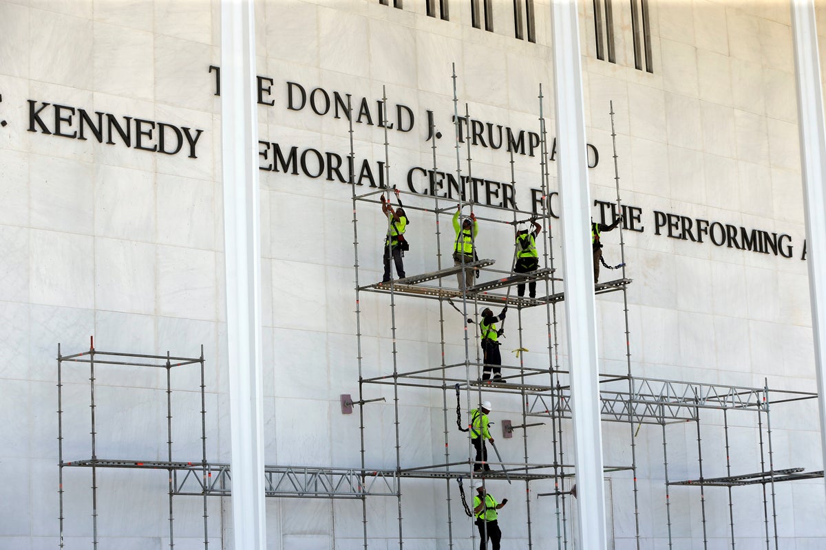 Trump’s Name Stripped From Kennedy Center Wall In Early Morning Operation