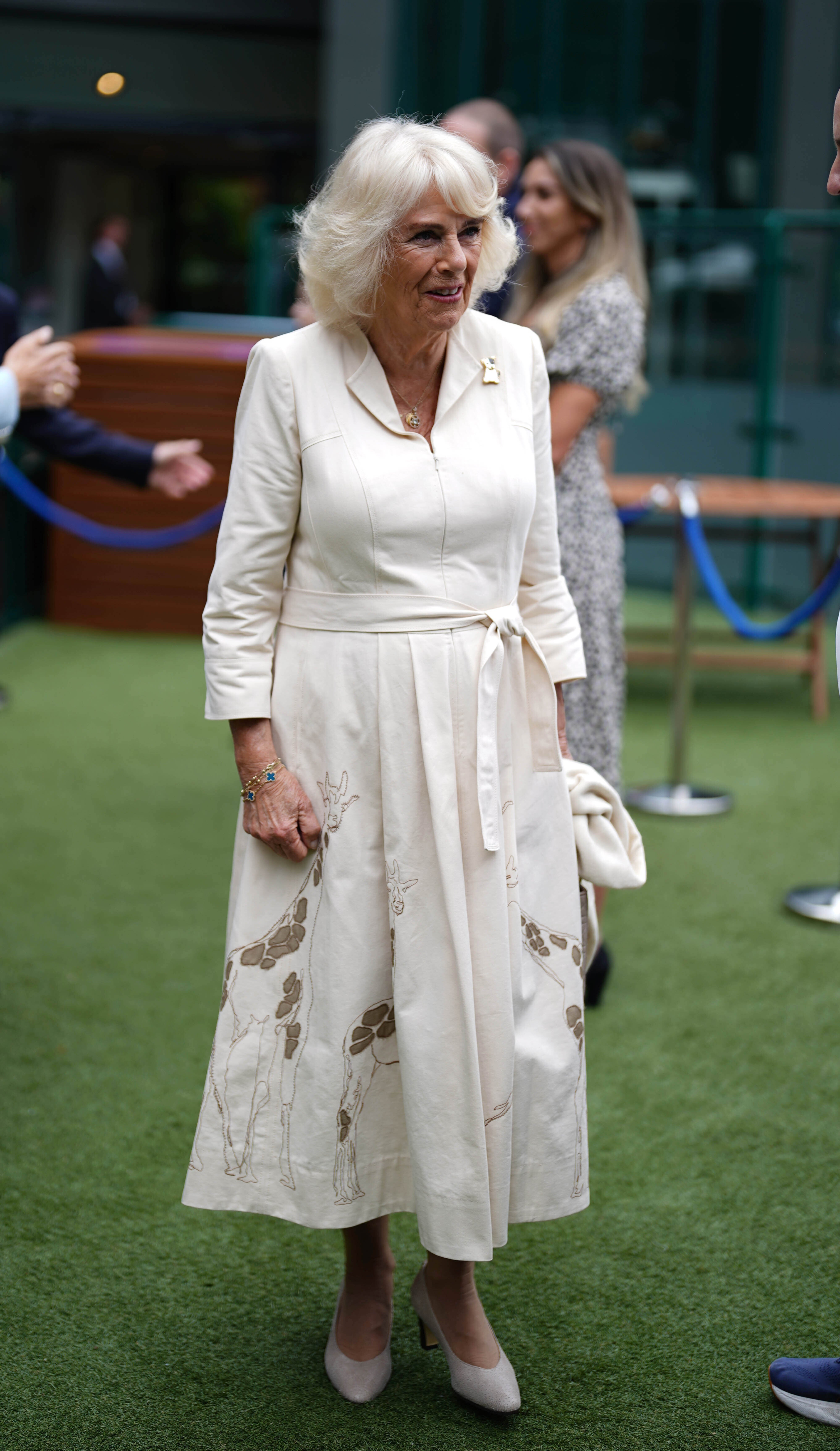 Queen Camilla wore all white for Wimbledon