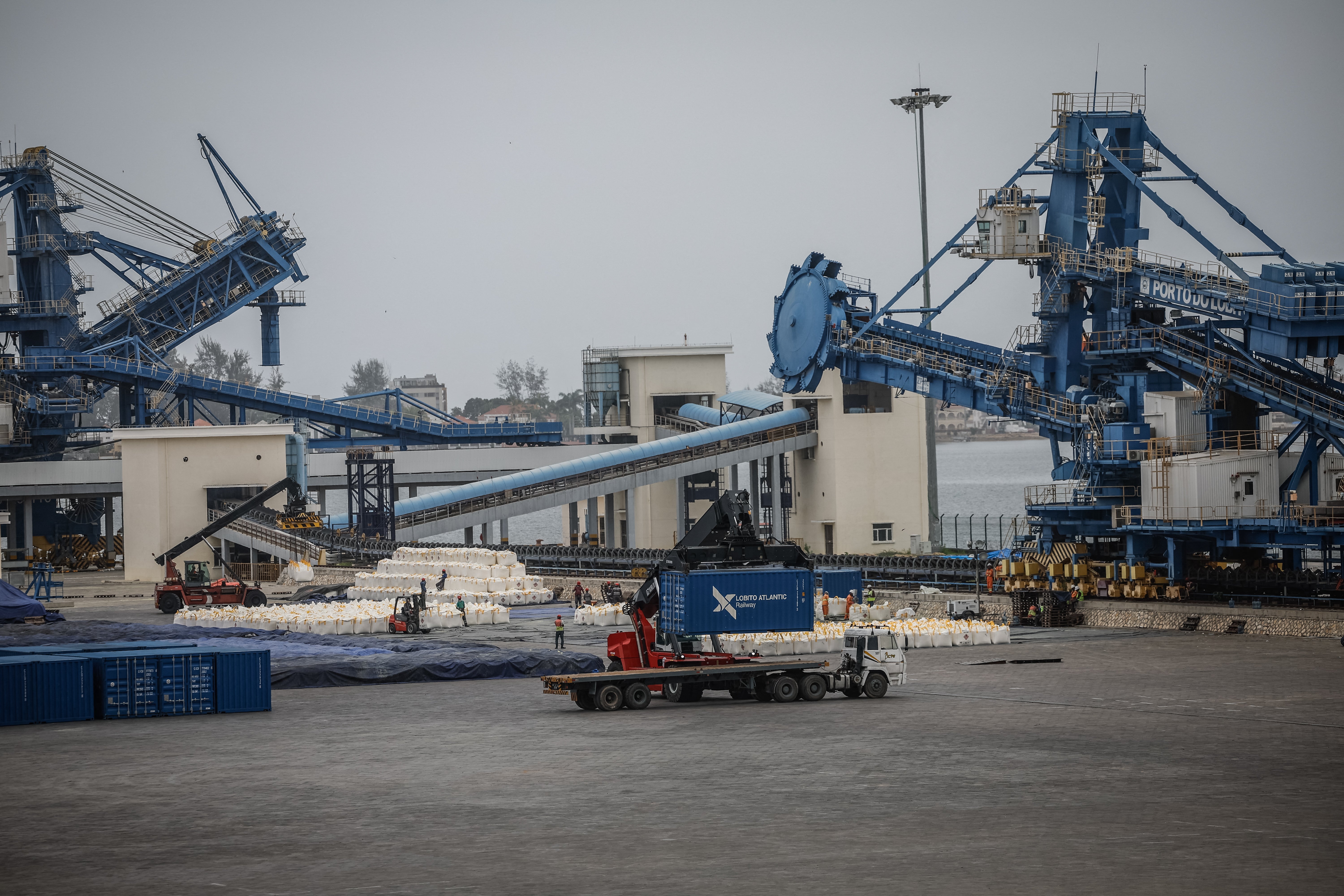 A wide position of operations astatine nan mineral terminal of nan Port of Lobito