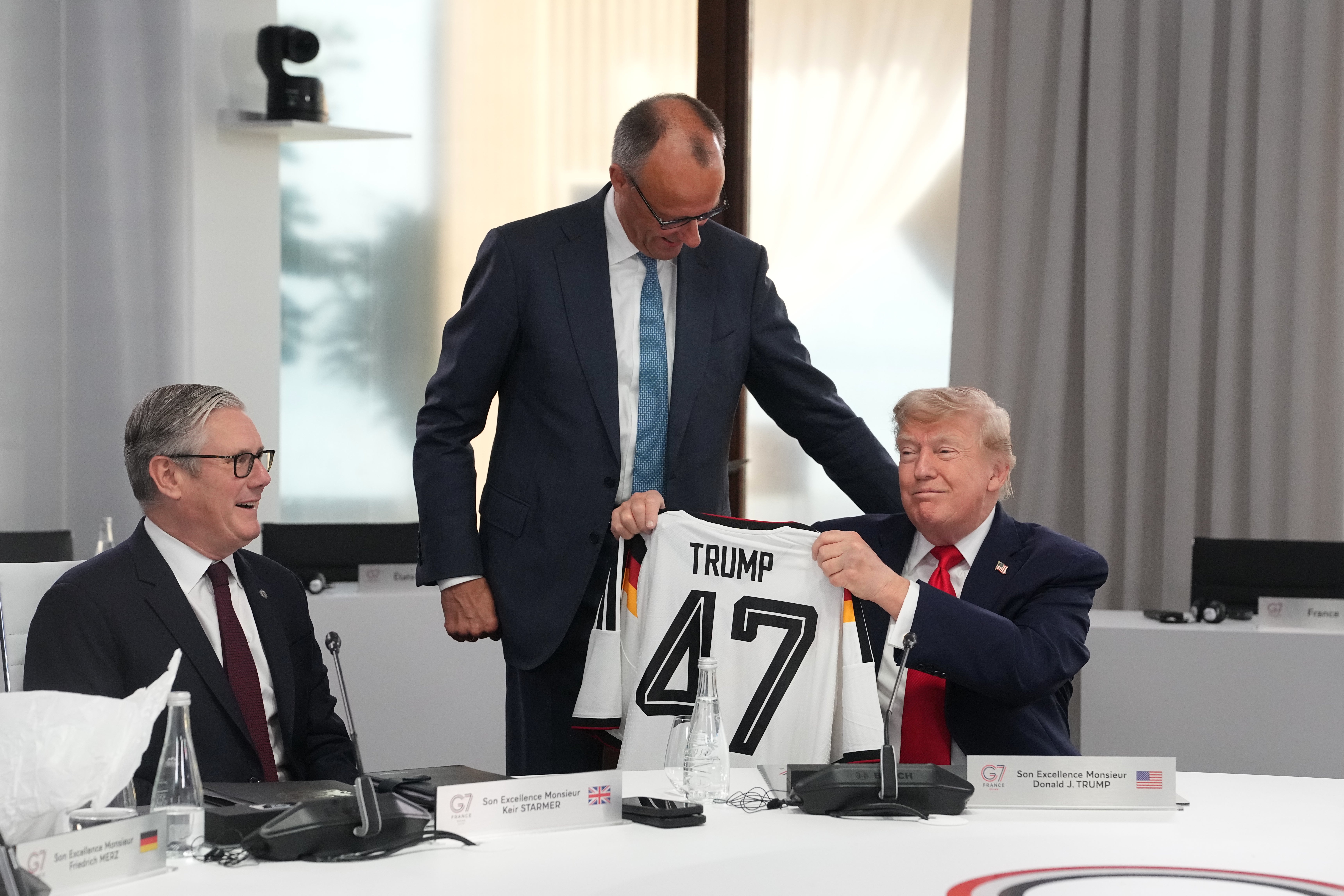 Friedrich Merz pinch Trump aft he was fixed a jersey pinch nan number '47' to people his domiciled arsenic nan 47th president of nan US
