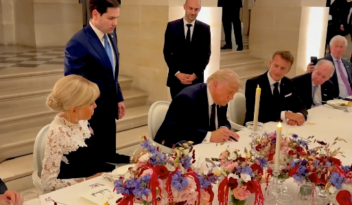 Trump shared nan station while visiting France, wherever he signed a woody to extremity nan US’s warfare pinch Iran