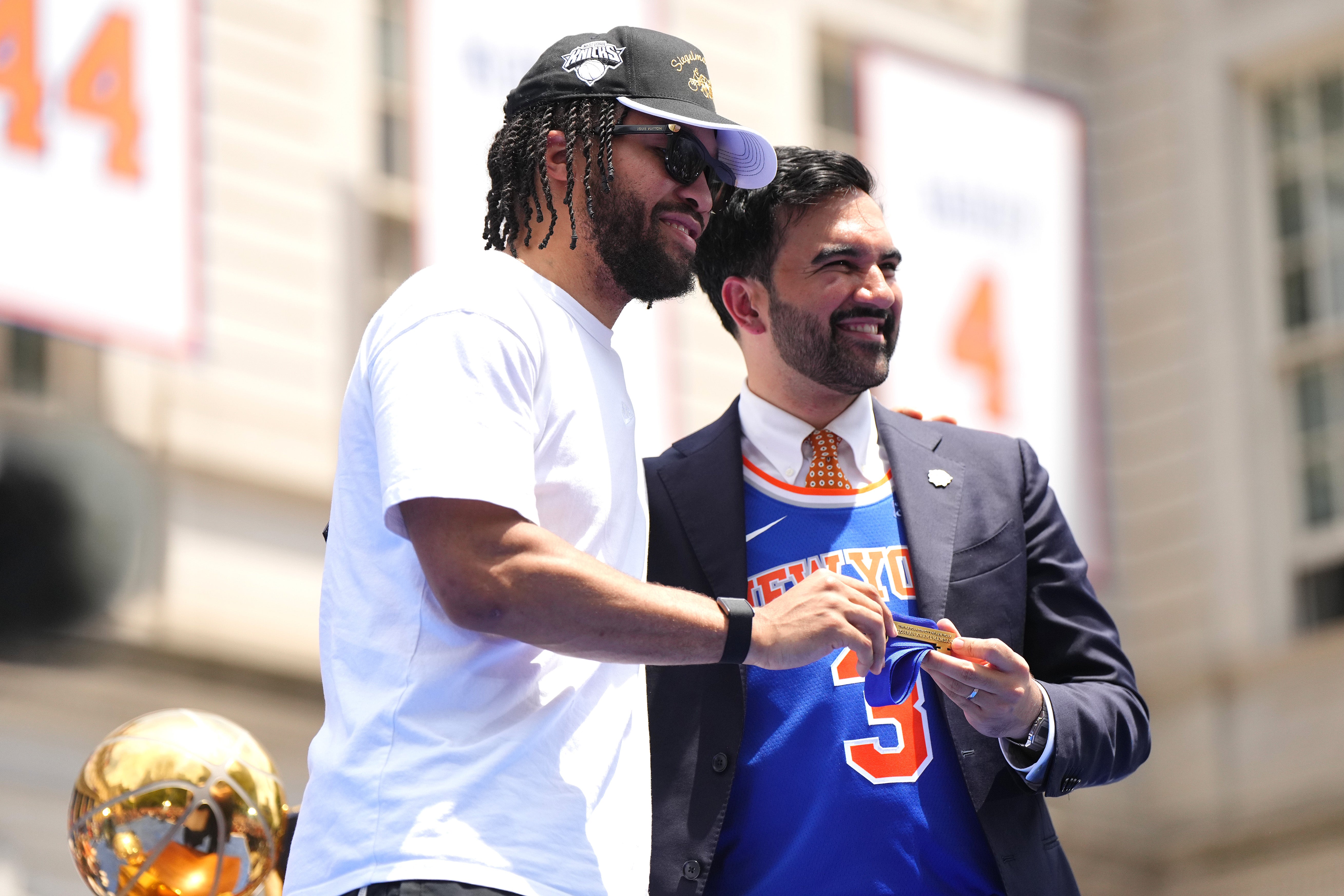 Speaking extracurricular City Hall, Knicks MVP Jalen Brunson said successful disbelief, 'Damn. We really did it, dawg'