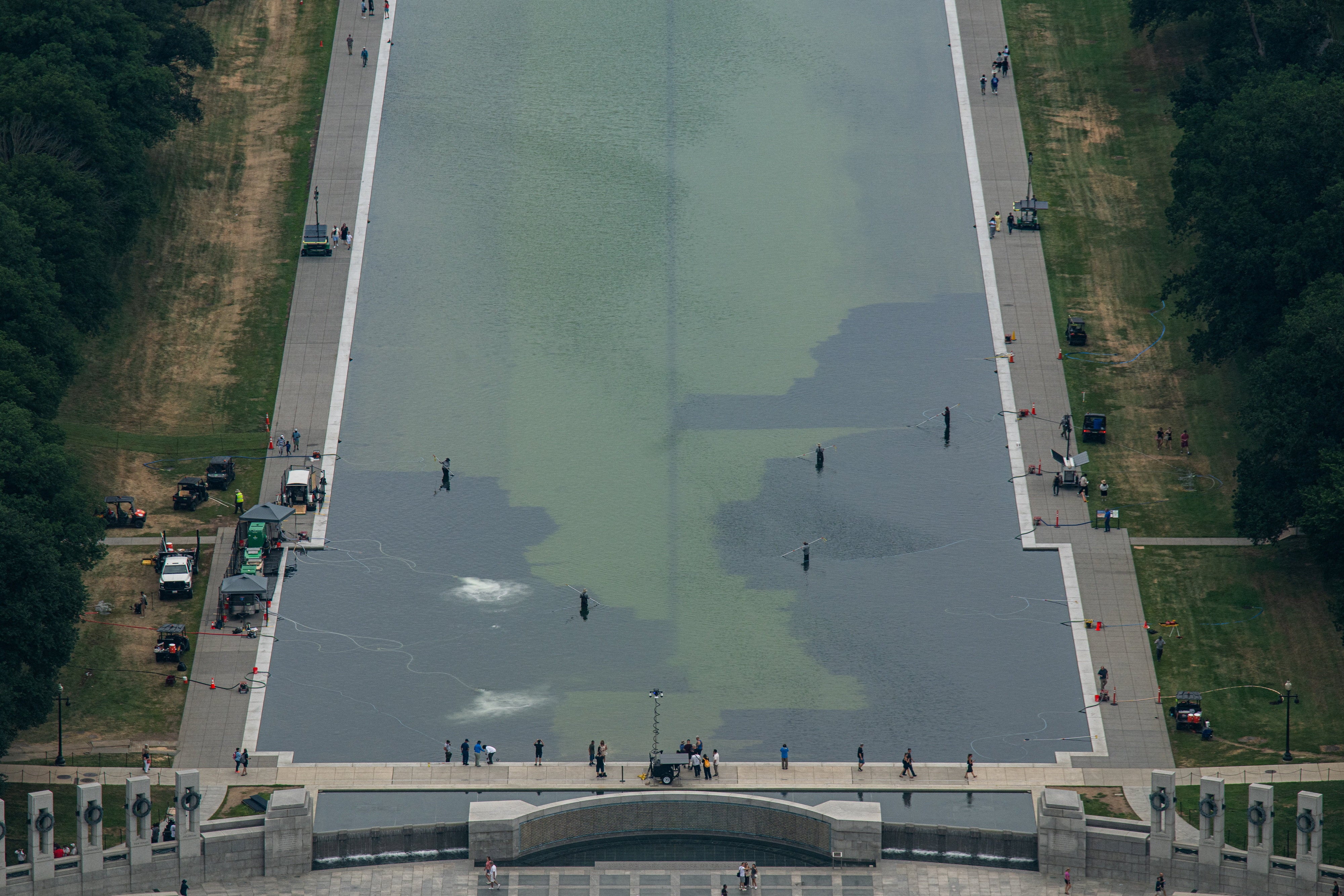 The Lincoln Memorial Reflecting Pool refurbishing joins sweeping, Trump-led projects crossed nan nation’s capital, which he has sought to renovate successful his image pinch multi-million dollar building projects astatine payer expense