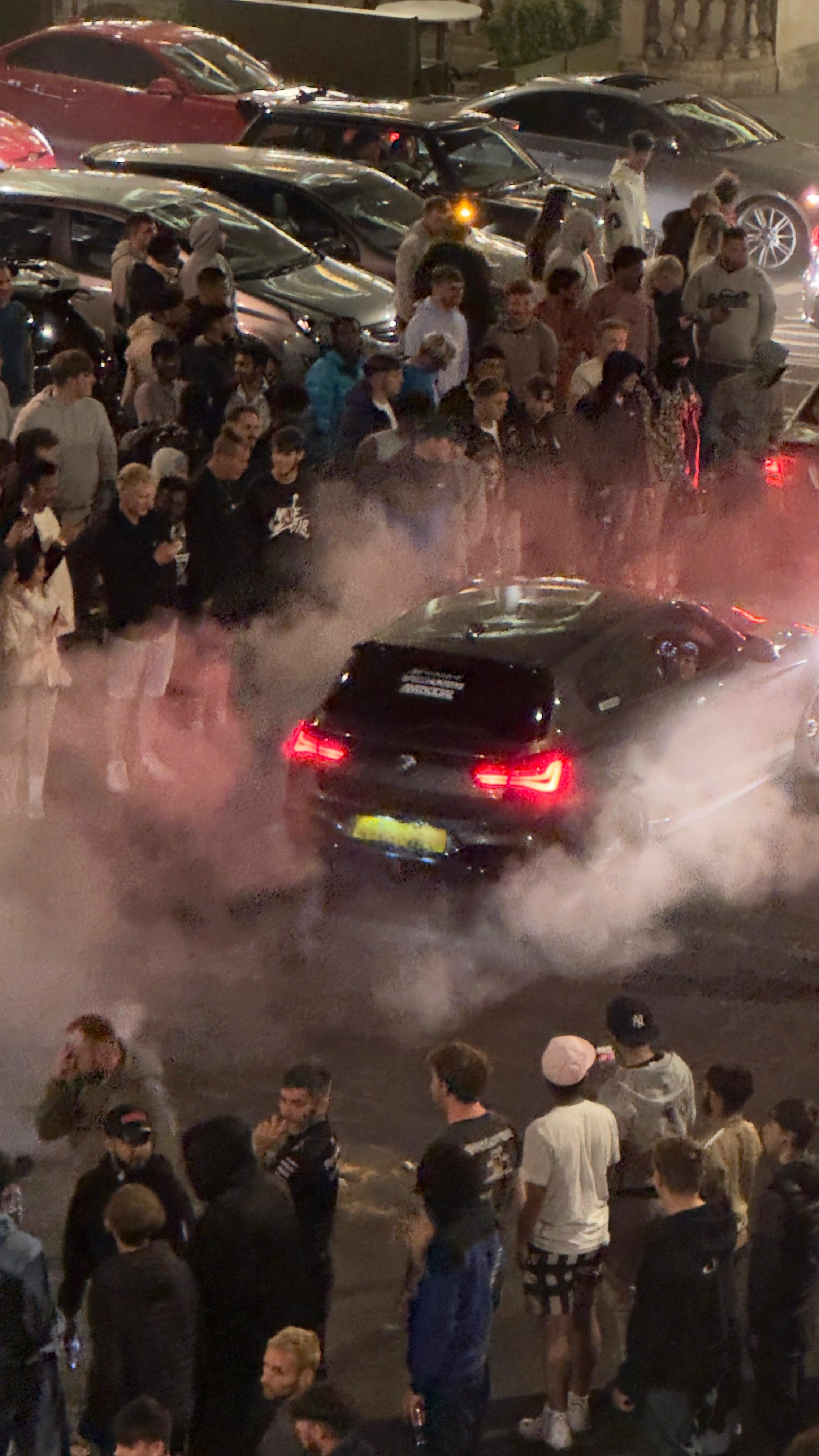 The central London car meets where drivers perform burnouts, doughnuts and other ‘dangerous' stunts