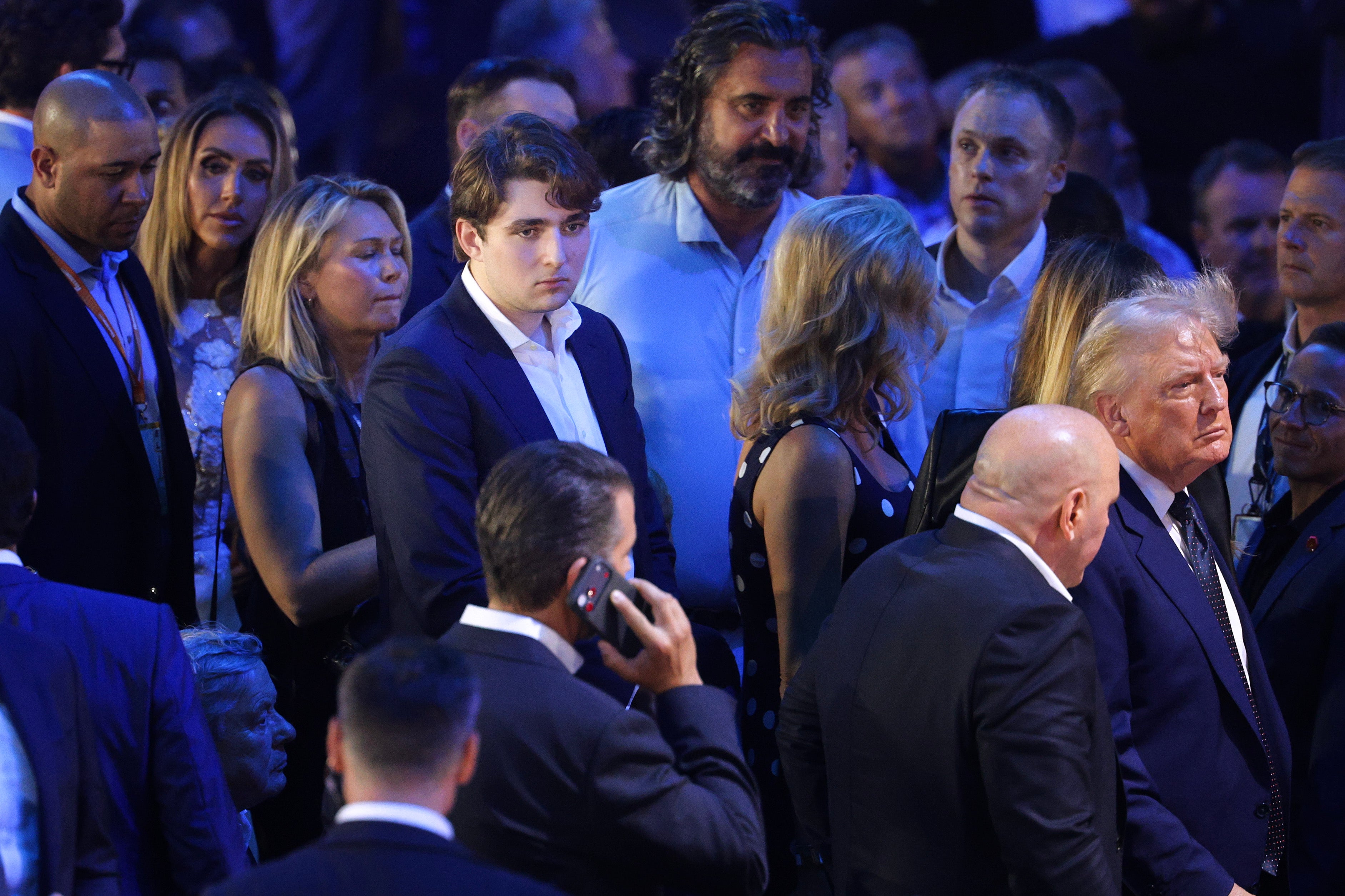 Barron Trump was spotted astatine nan White House's UFC Freedom 250 arena past week, alongside different members of his family
