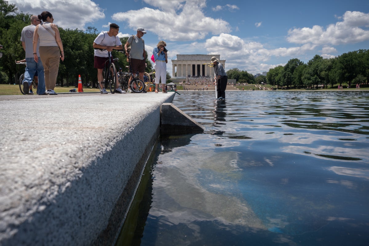 Trump tries to blame Reflecting Pool woes on vandalism, without offering substantiation