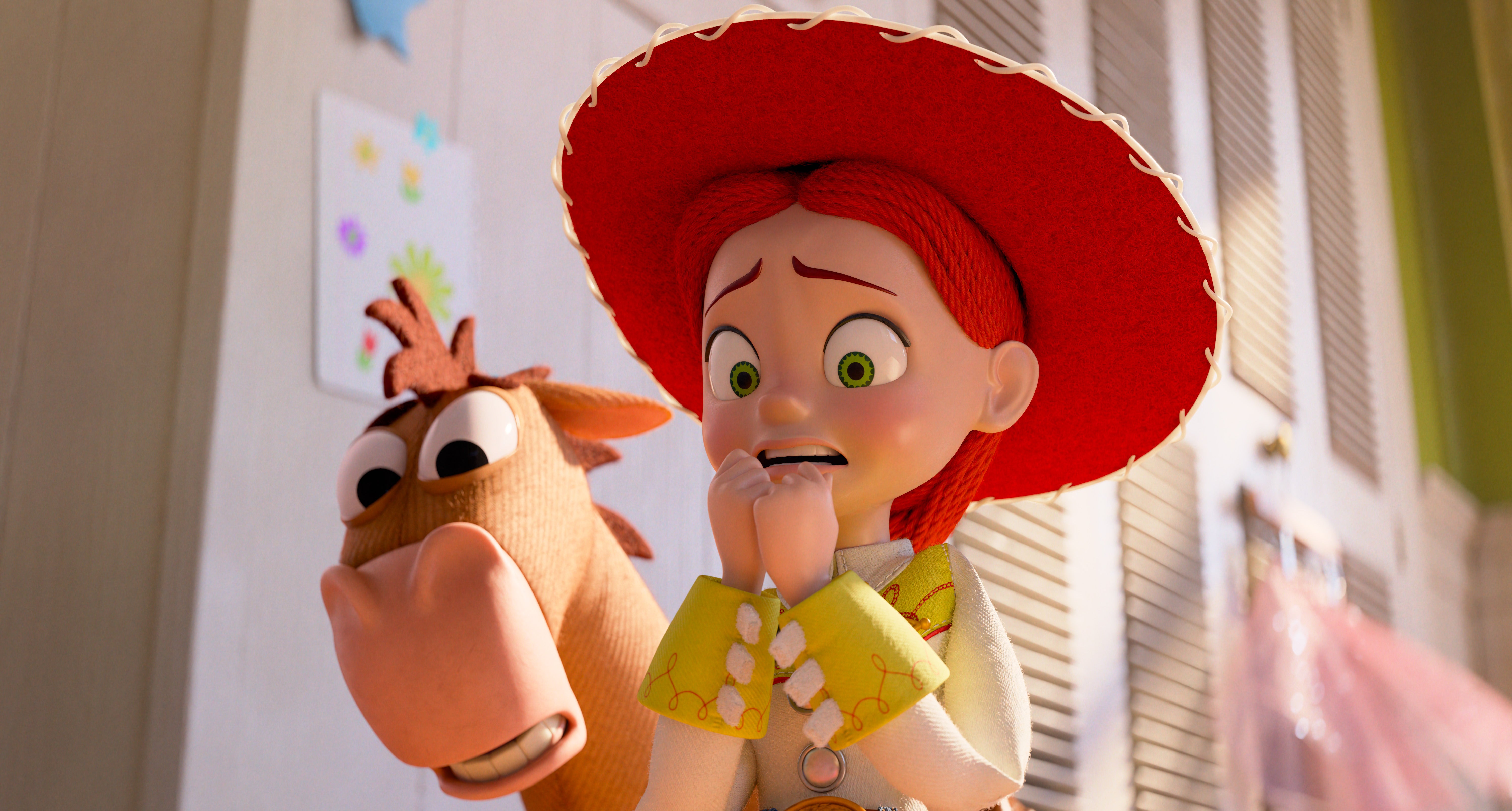Jessie is destabilised by an iPad-like device in ‘Toy Story 5’