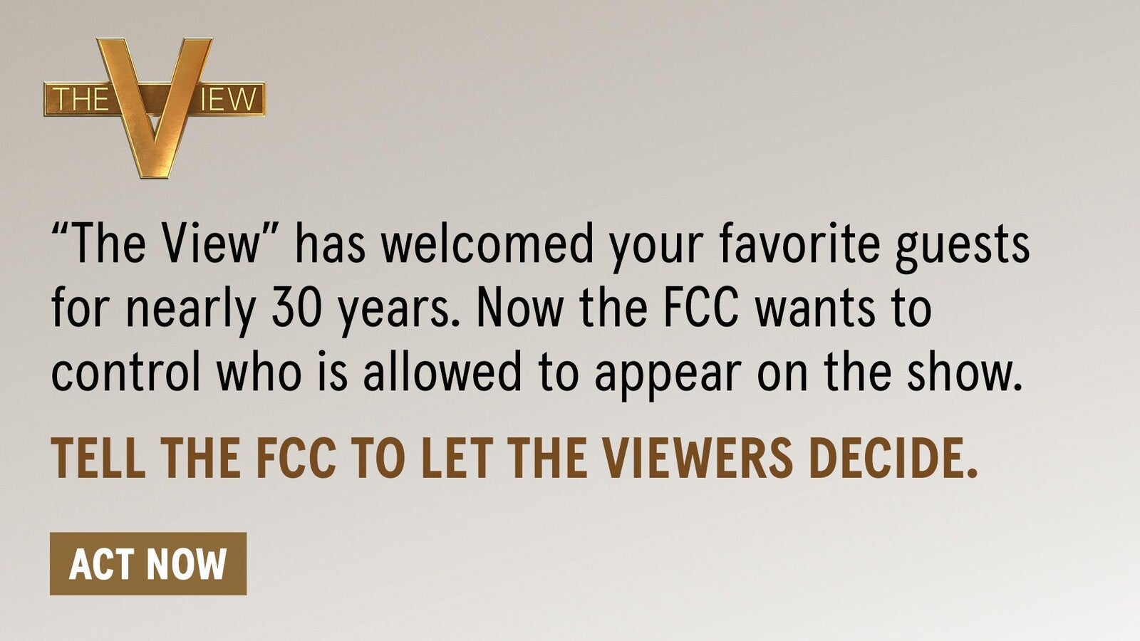 ABC está incentivando os fãs de 'The View' a compartilhar comentários públicos com a FCC