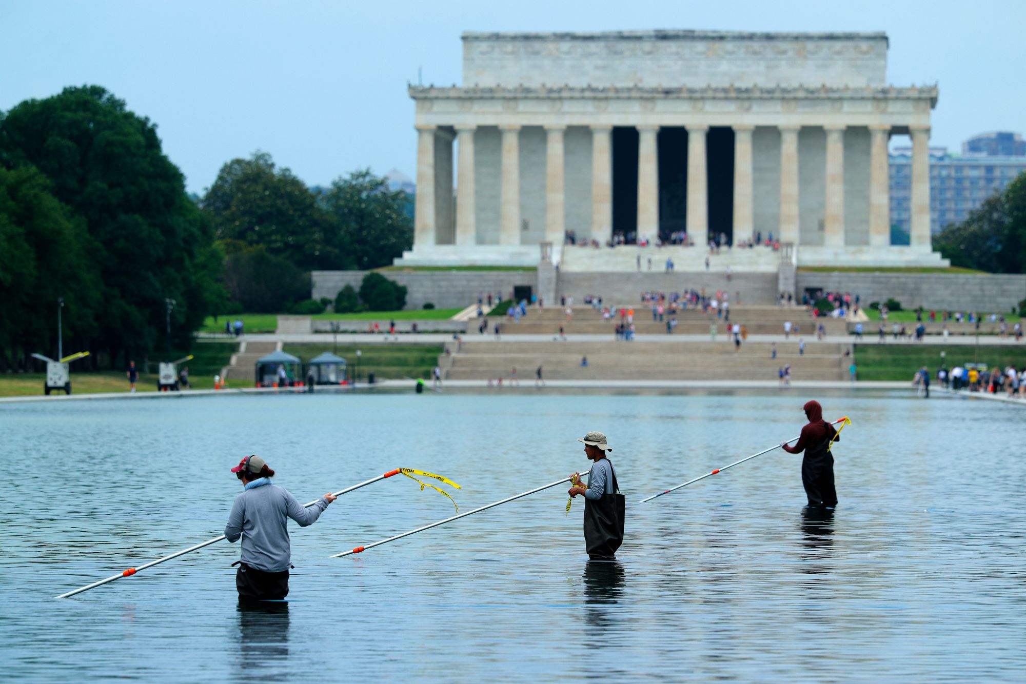 Trump had promised nan shallow basin crossed from nan Lincoln Memorial would beryllium ‘the astir beautiful point that you've ever seen’