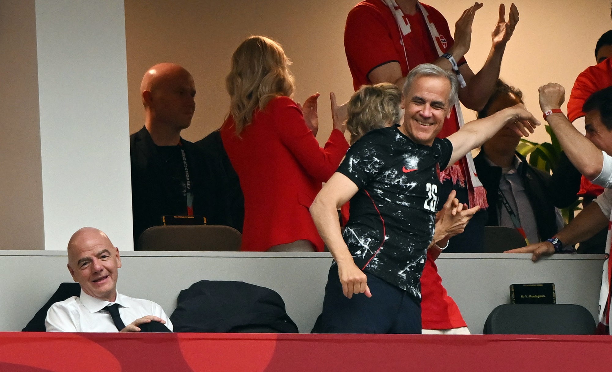 Canadian premier curate Mark Carney attending nan lucifer betwixt Canada and Qatar