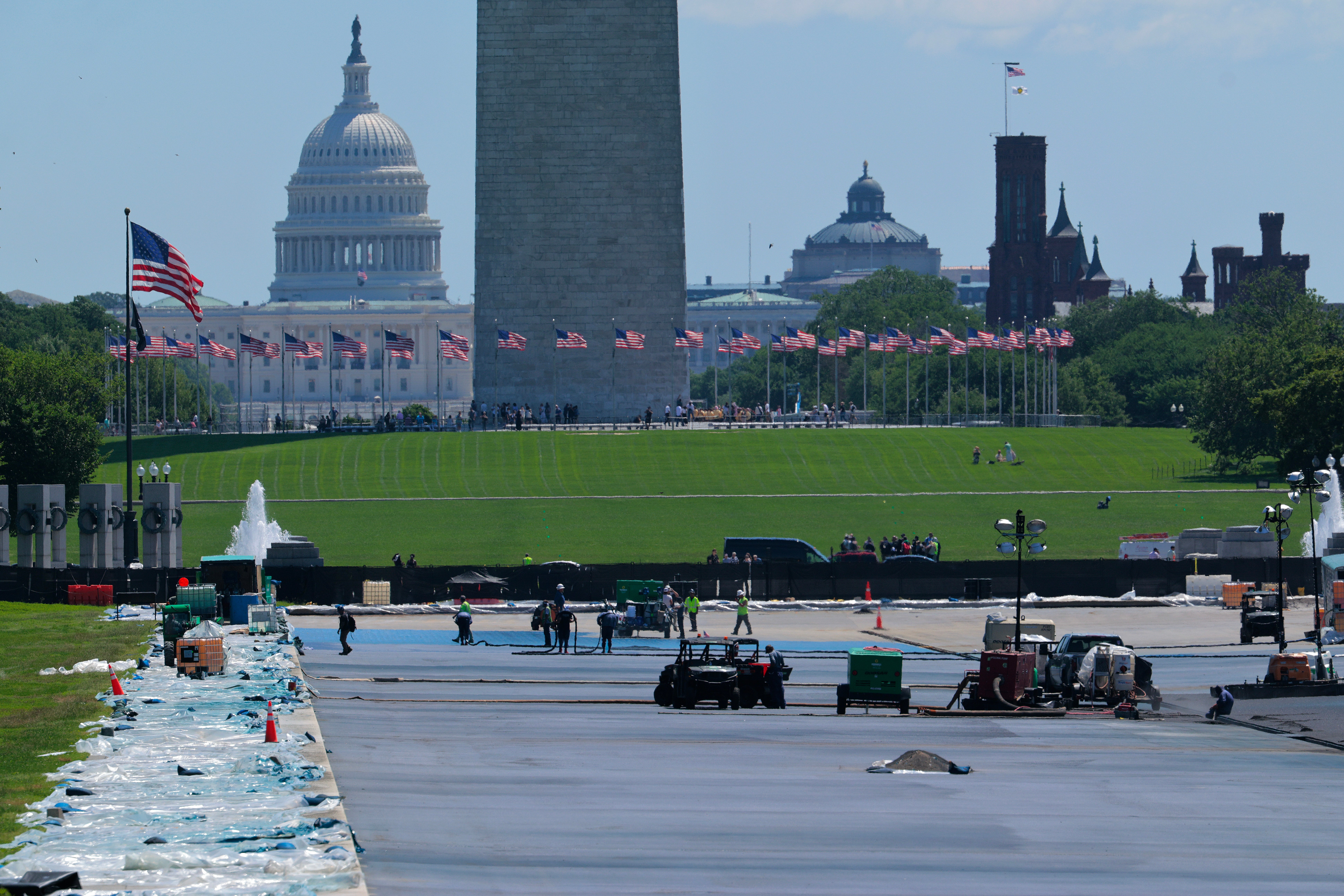 The management whitethorn request to drain nan Reflecting Pool again to complete nan renovation, according to officials