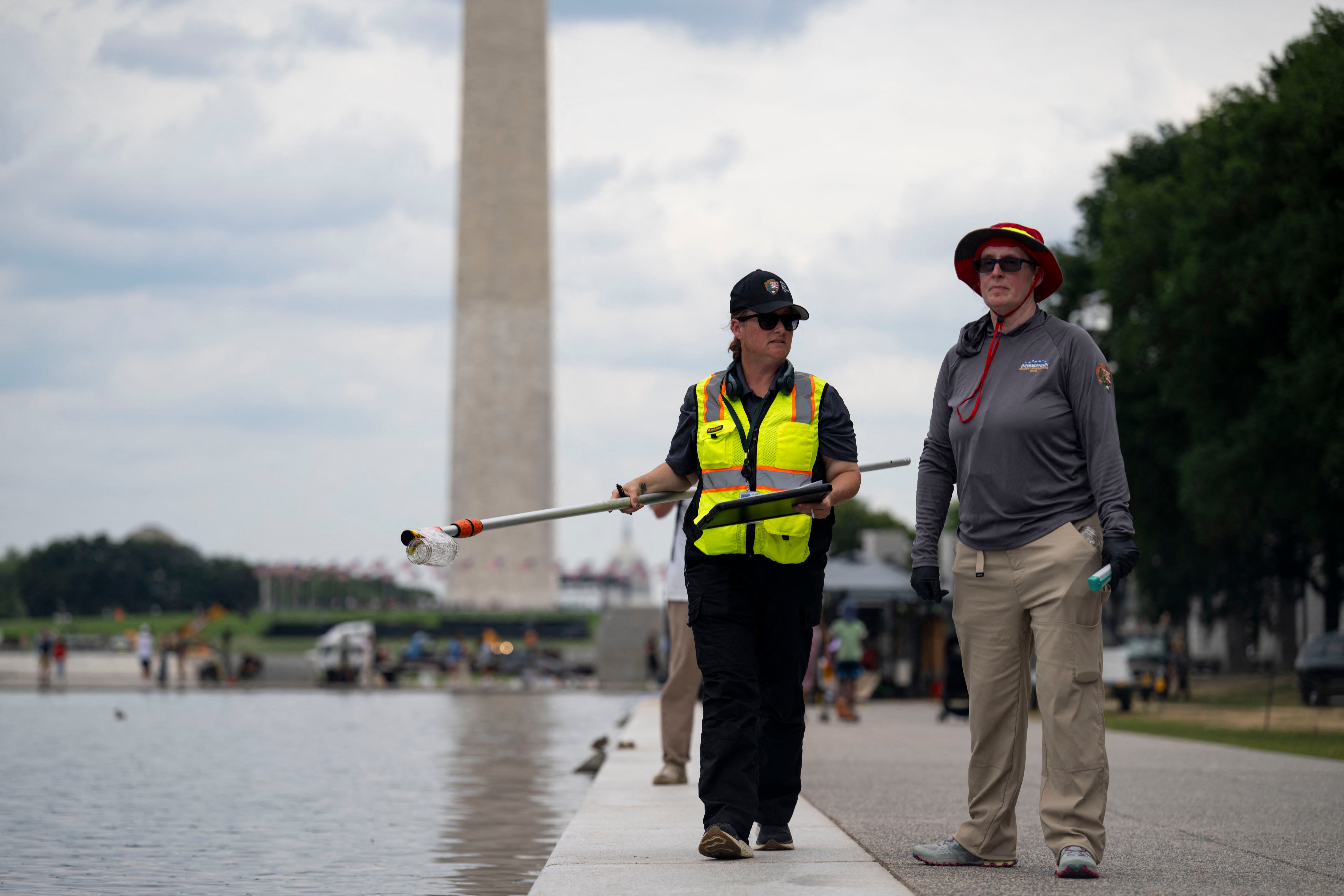 The Reflecting Pool has dealt pinch cracks, algae blooms, and alleged vandalism