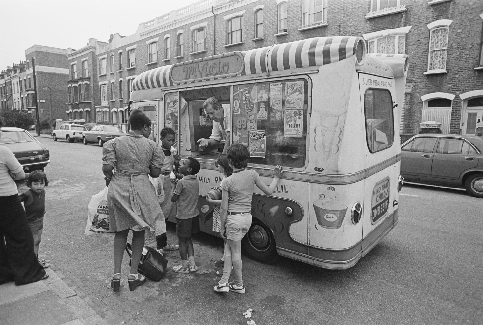 An ice cream van in London serving as a welcome relief during the historic 1976 heatwave and drought