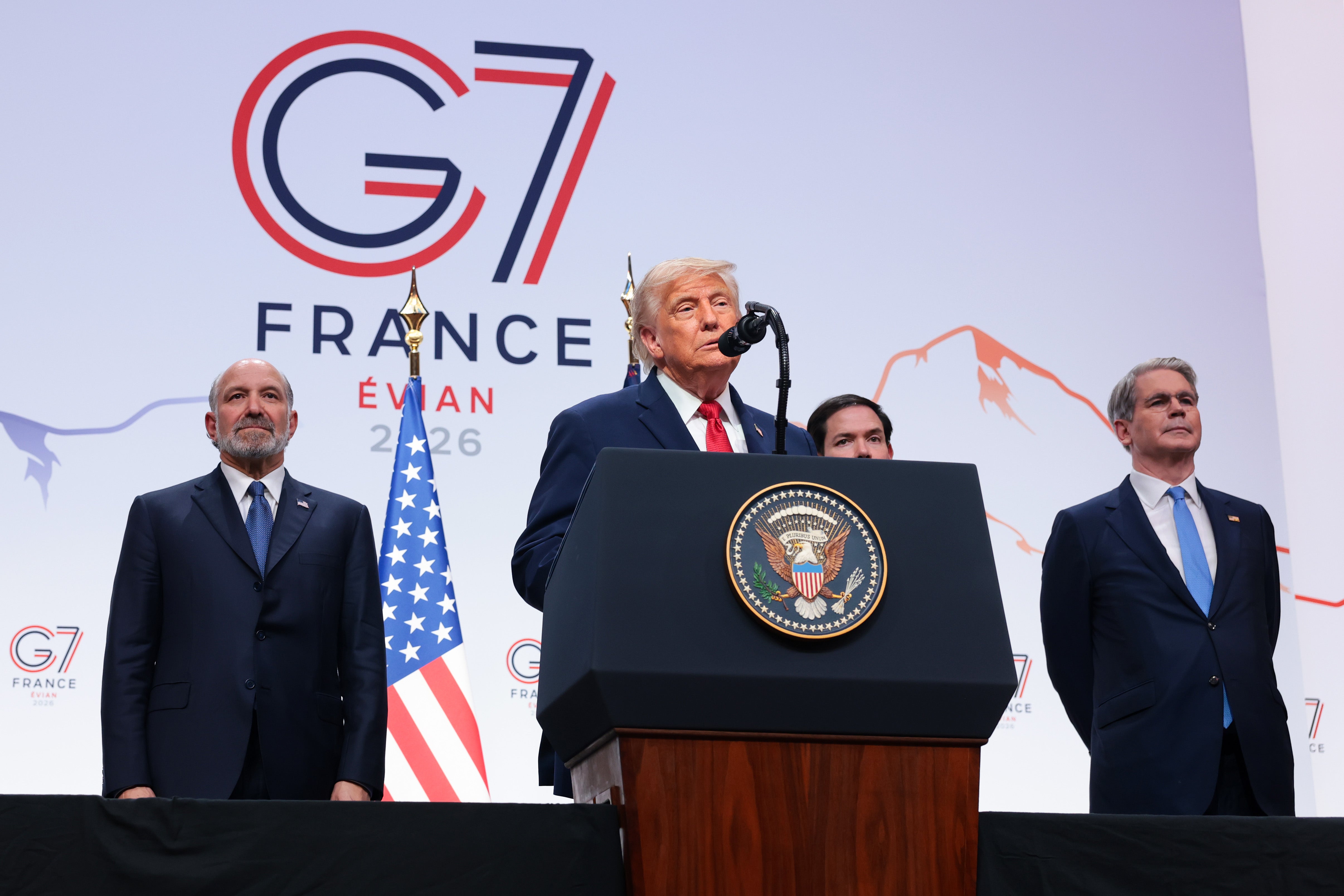 President Donald Trump allegedly ‘enjoyed nan sport’ of watching Lutnick and Bessent spar complete nan statement and speech insults