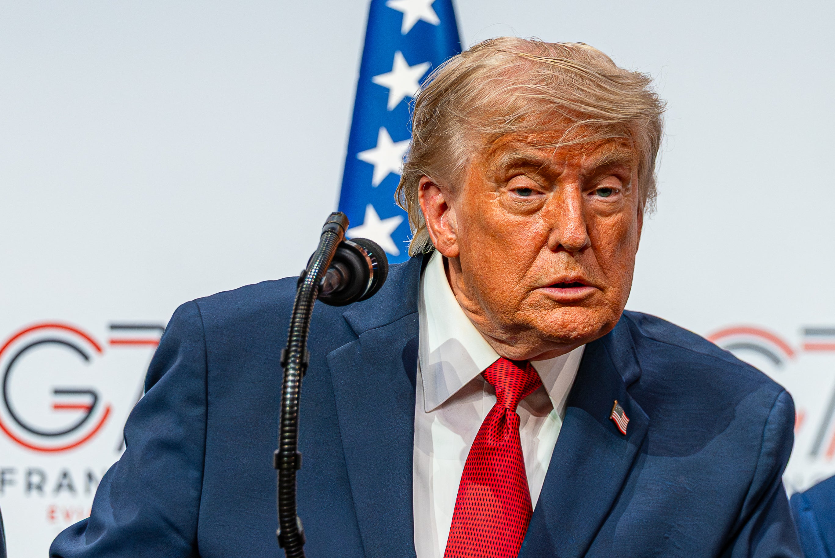 Trump and different world leaders gathered for a three-day world forum past week successful Evian-les-Bains, France