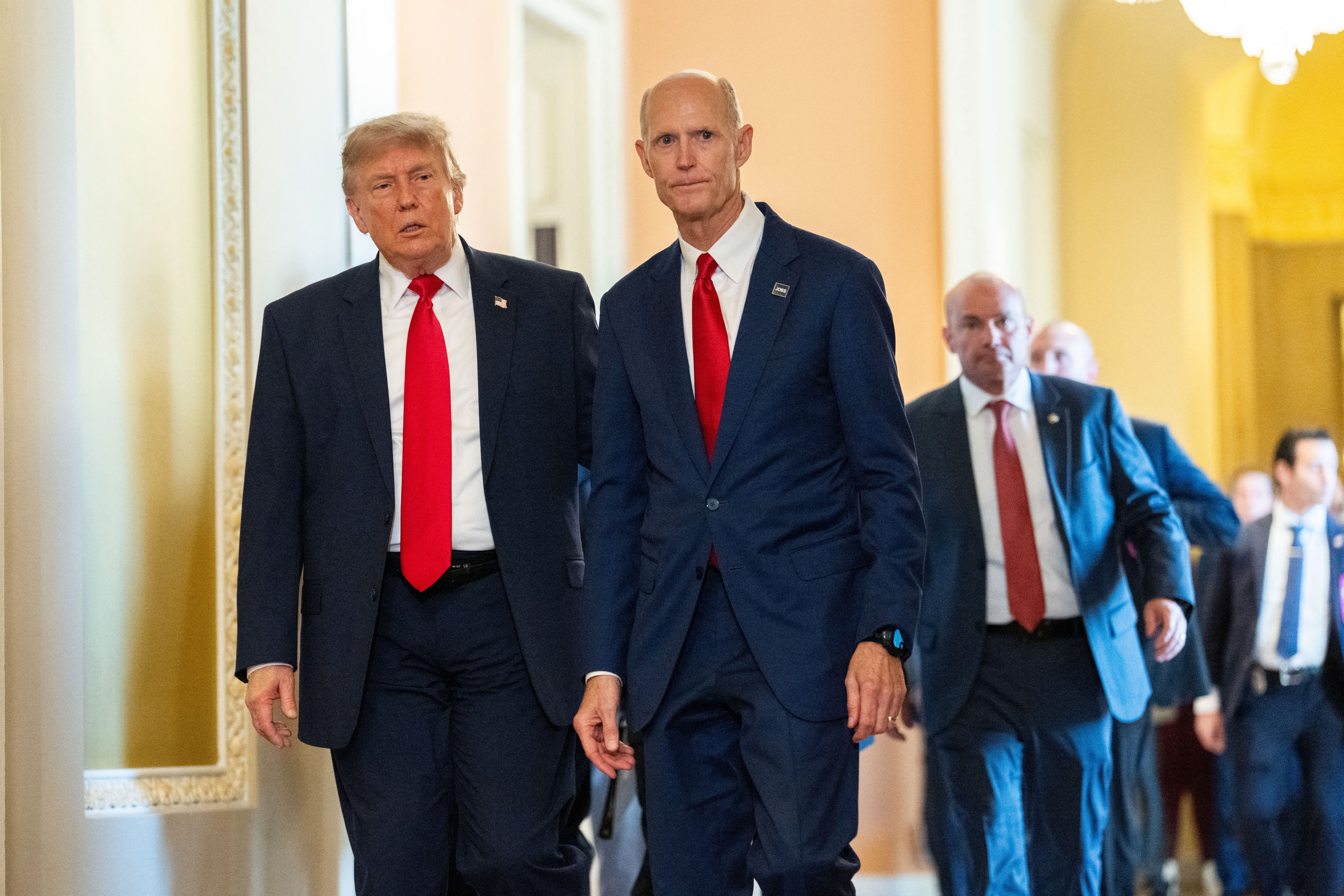 Sen. Rick Scott called Donald Trump to nan Senate connected Wednesday to meet pinch nan GOP caucus