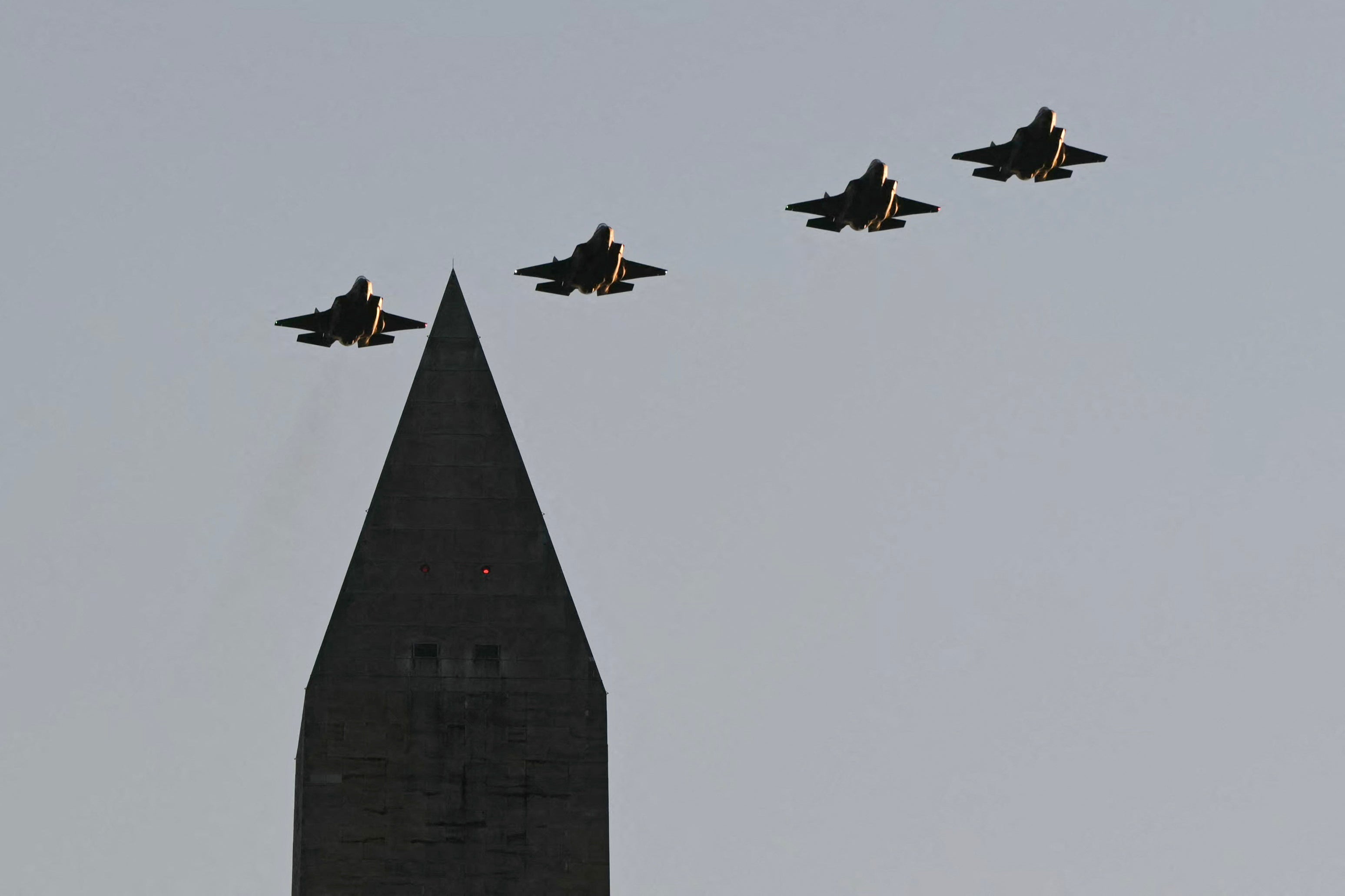 Wednesday night’s kick-off arena besides included a flyover by F-35A Lightning II combatant jets and euphony from subject bands