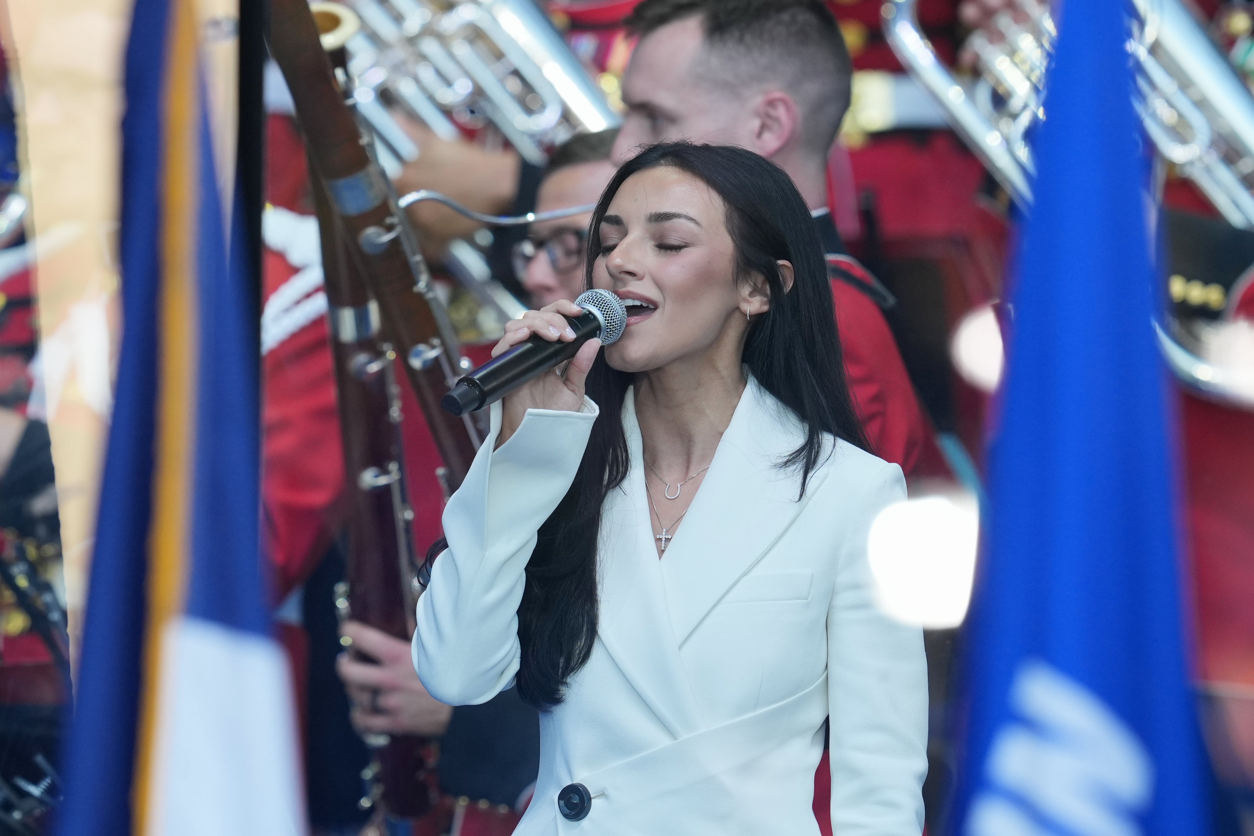 FBI Director Kash Patel’s girlfriend, Alexis Wilkins, sang nan nationalist anthem