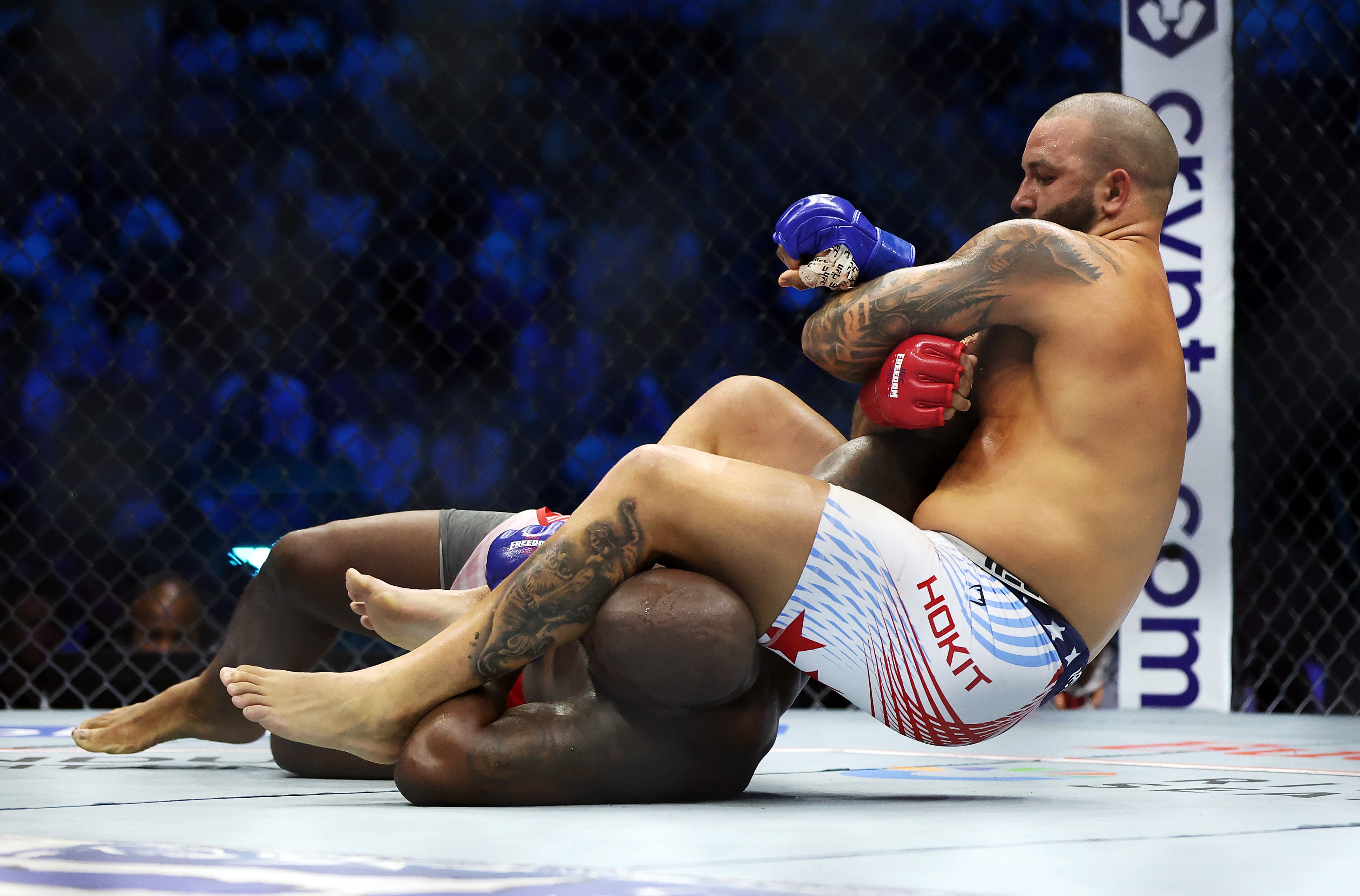 After Hokit won his heavyweight bout against Derrick Lewis during nan UFC conflict connected nan South Lawn of nan White House connected June 14
