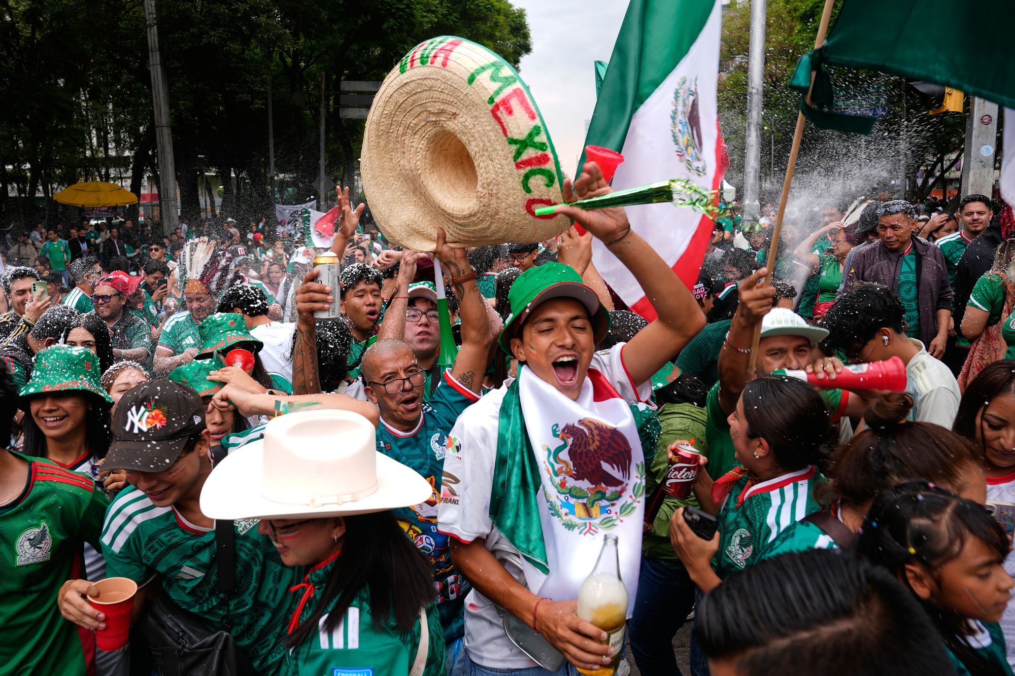Much of Mexico has been celebrating nan World Cup pinch joyful outdoor gatherings successful nan country's 3 big cities — Mexico City, Guadalajara and Monterrey