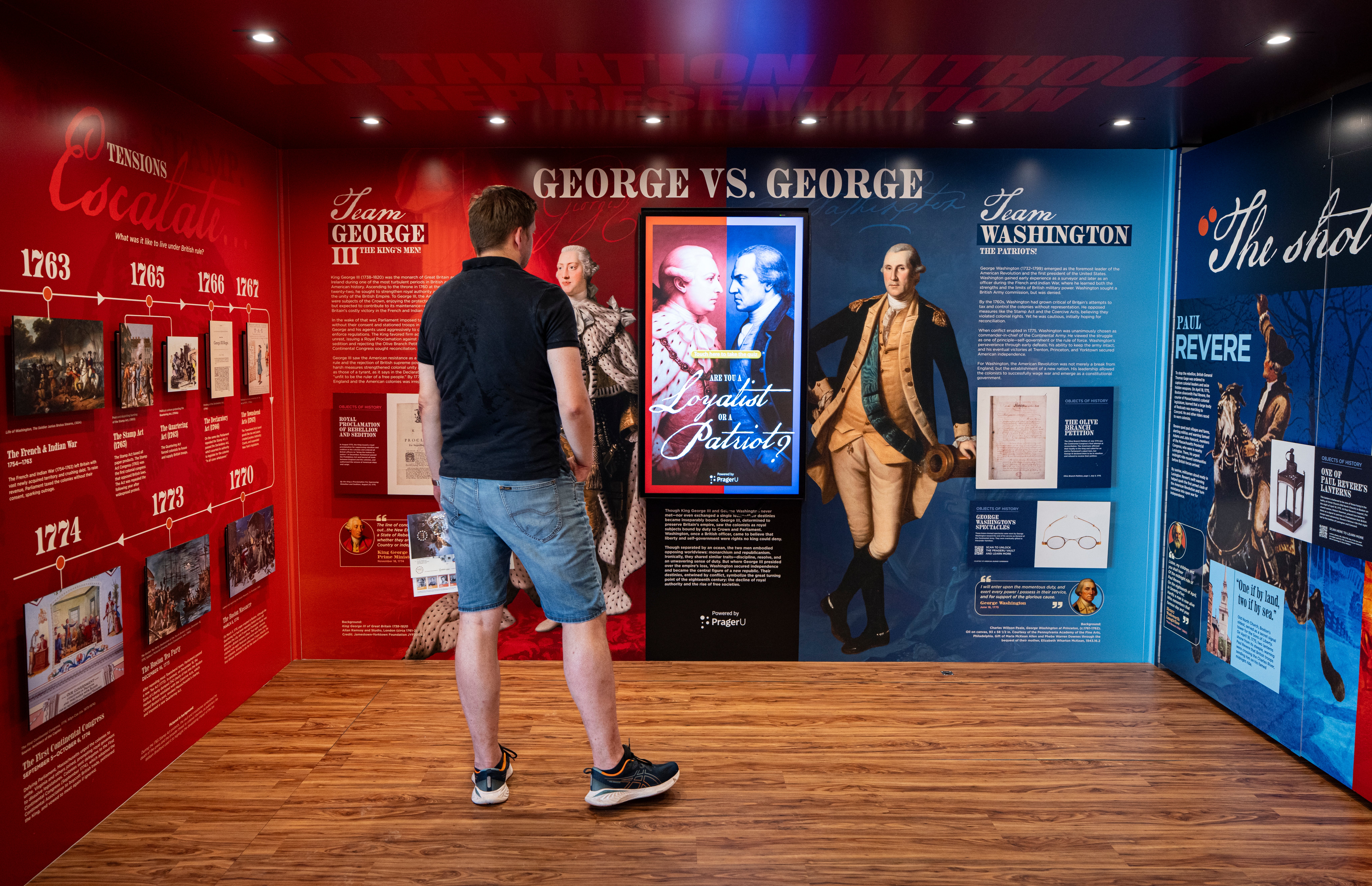 The Freedom Trucks see a timeline of US history from nan British assemblage play to nan Revolutionary War