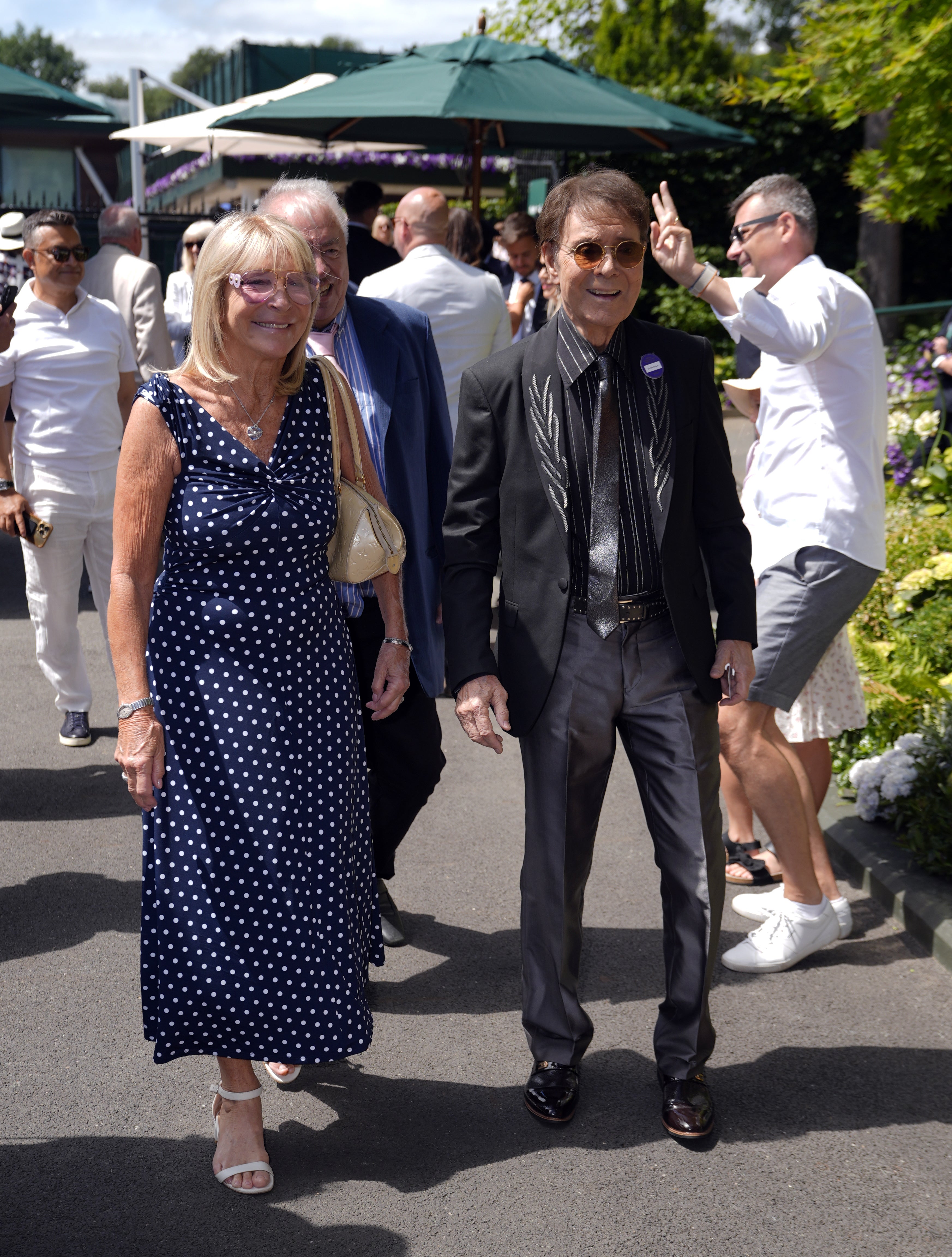 Sir Cliff Richard on day one of Wimbledon (Andrew Matthews/PA)