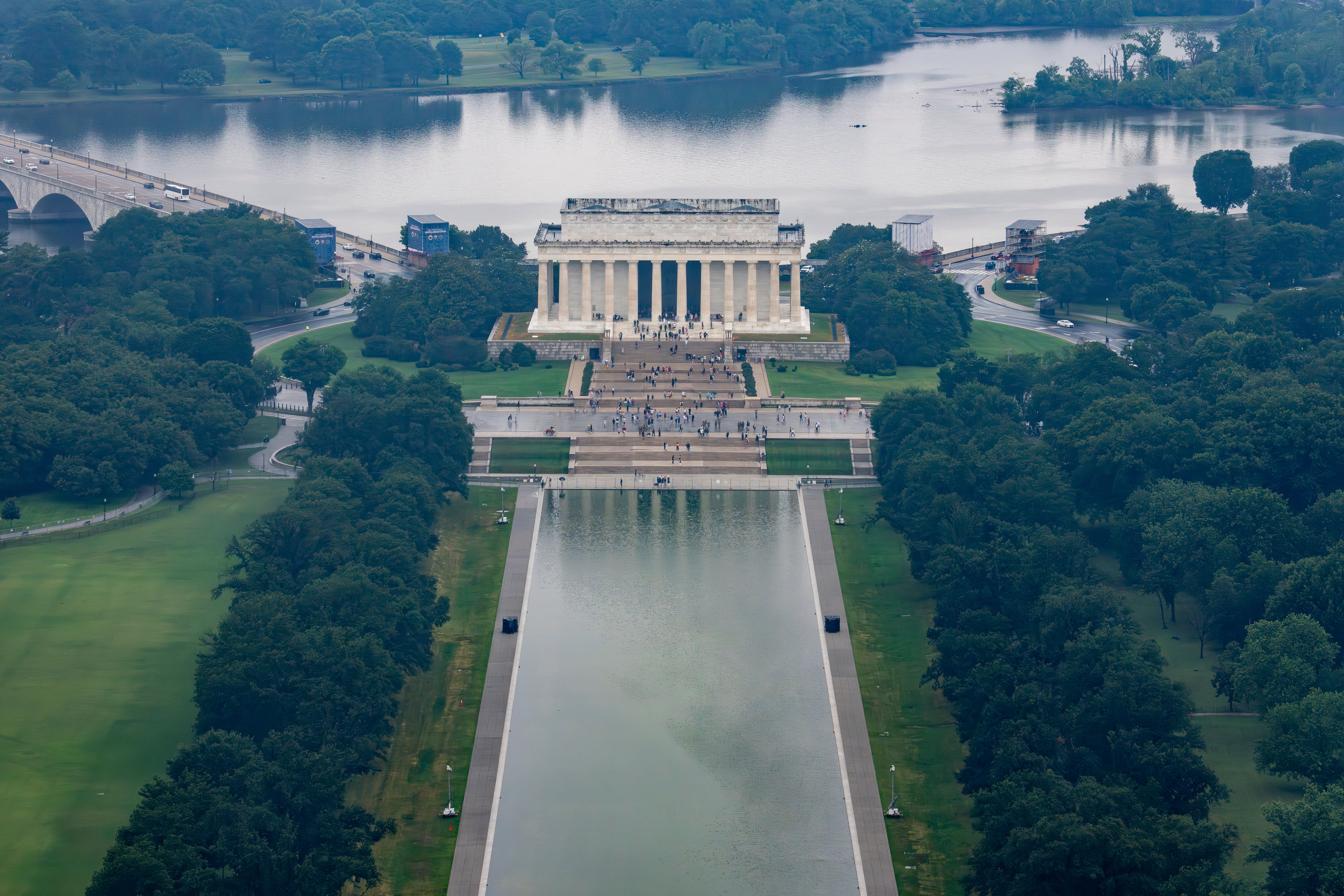 President Donald Trump’s effort to ‘beautify’ nan Lincoln Memorial Reflecting Pool successful clip for nan Fourth of July has faced a bid of problems