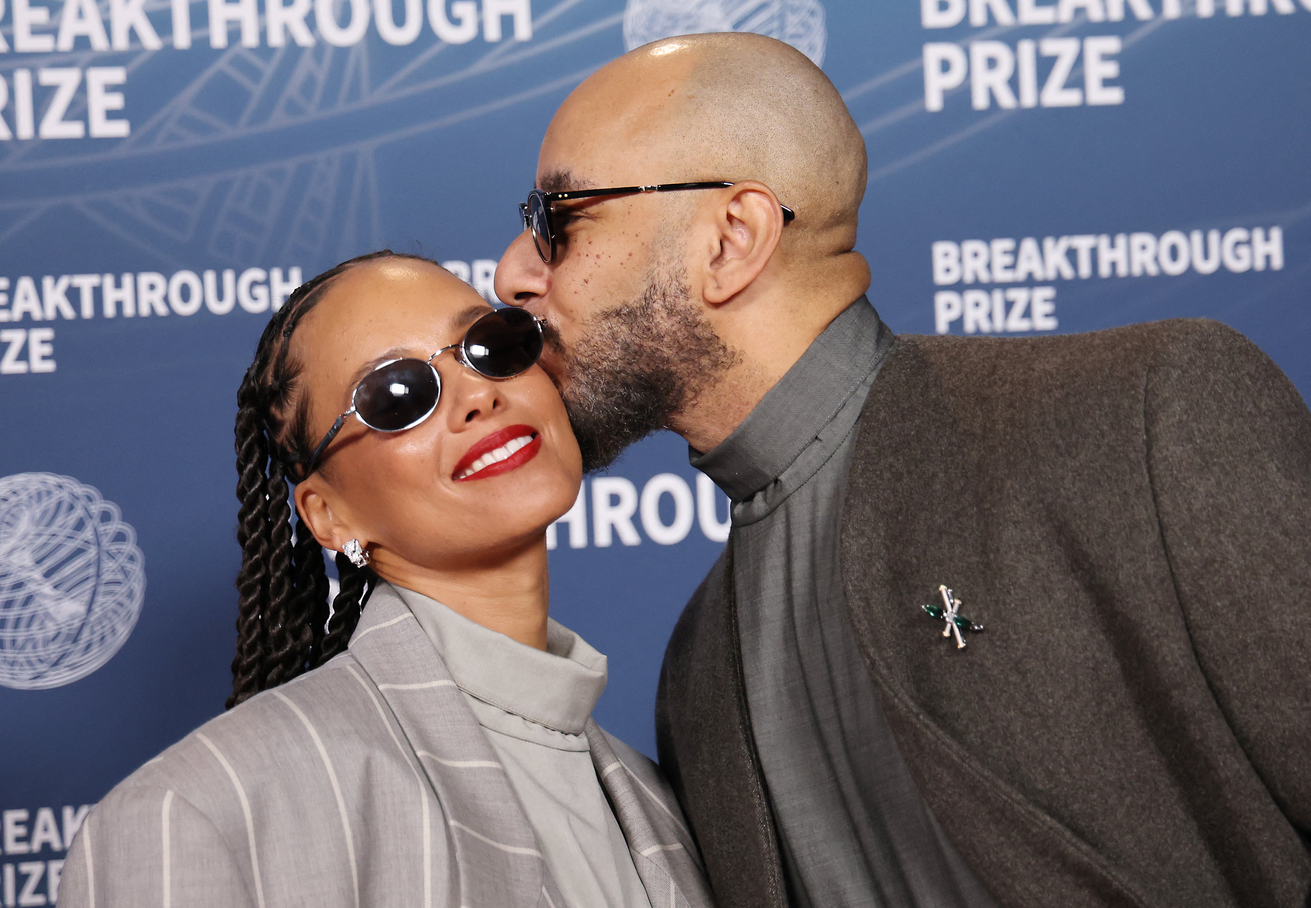 Singer Alicia Keys and euphony shaper Swizz Beatz were joined successful a backstage ceremony
