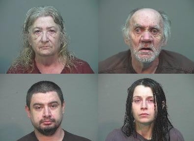 Authorities arrested Christina Siders, Gary Siders Sr., Gary Siders Jr. and Elizabeth Siders