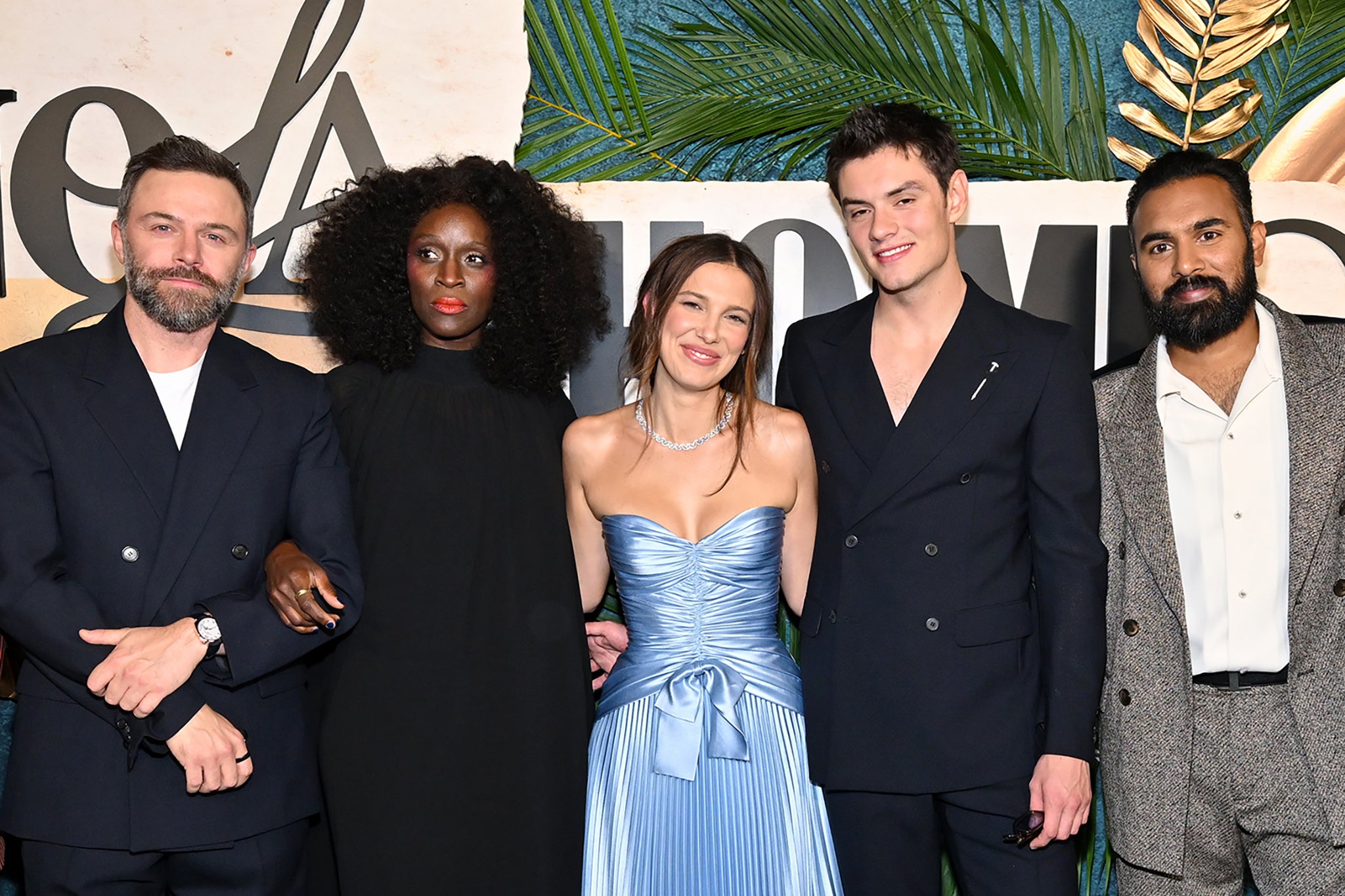Philip Barantini, Sharon Duncan-Brewster, Millie Bobby Brown, Louis Partridge and Himesh Patel at the New York premiere of ‘Enola Holmes 3’ this week