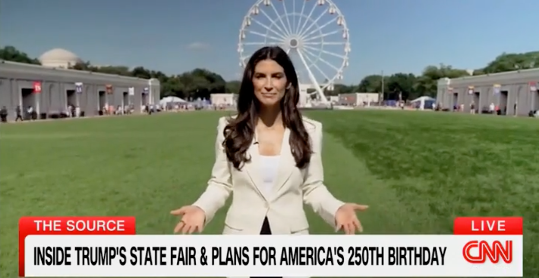 CNN's Kaitlan Collins reported from a near-empty National Mall arsenic Donald Trump’s authorities adjacent continues to struggle pinch attendance