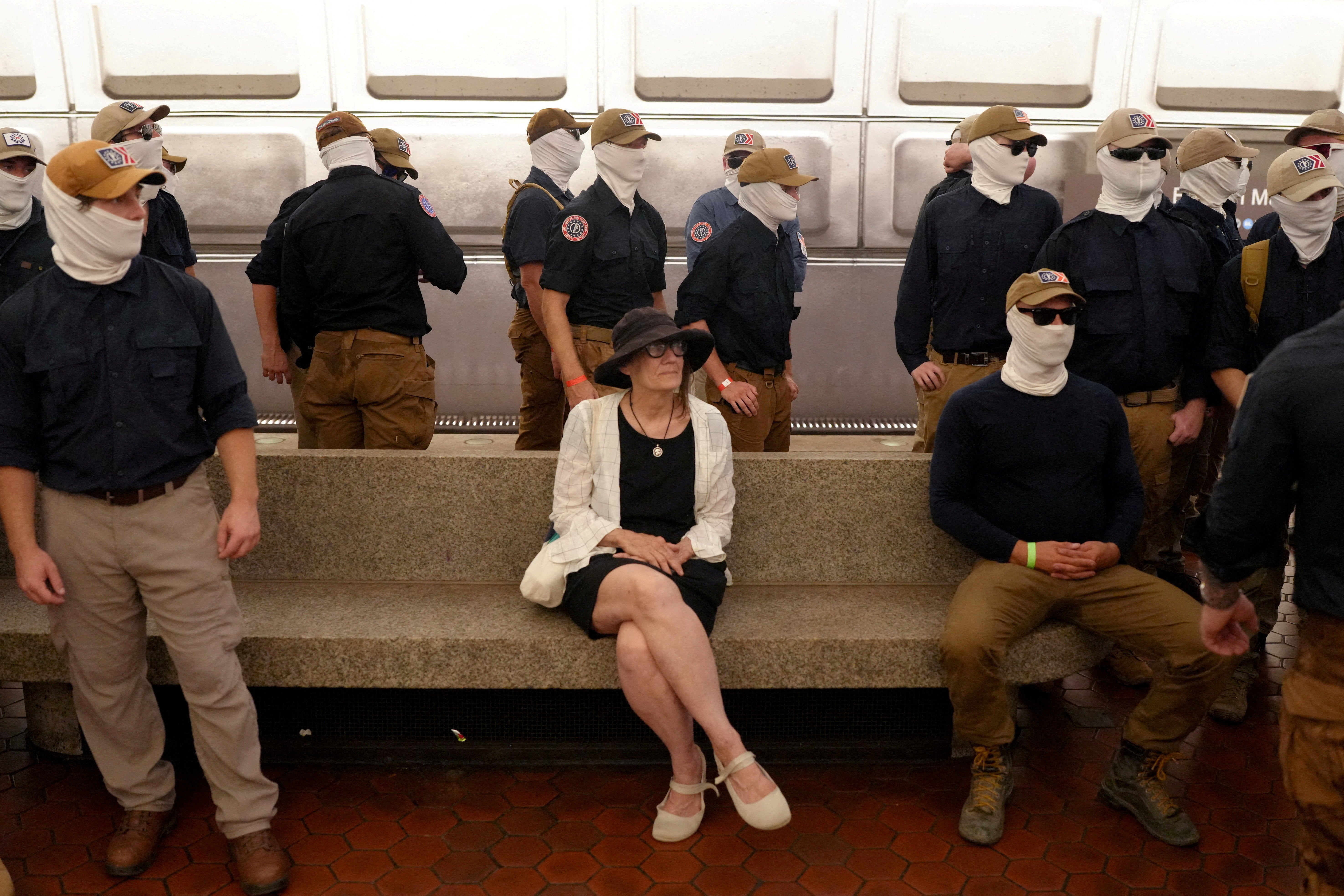 Members of nan group situation a commuter astatine Eastern Market metro station