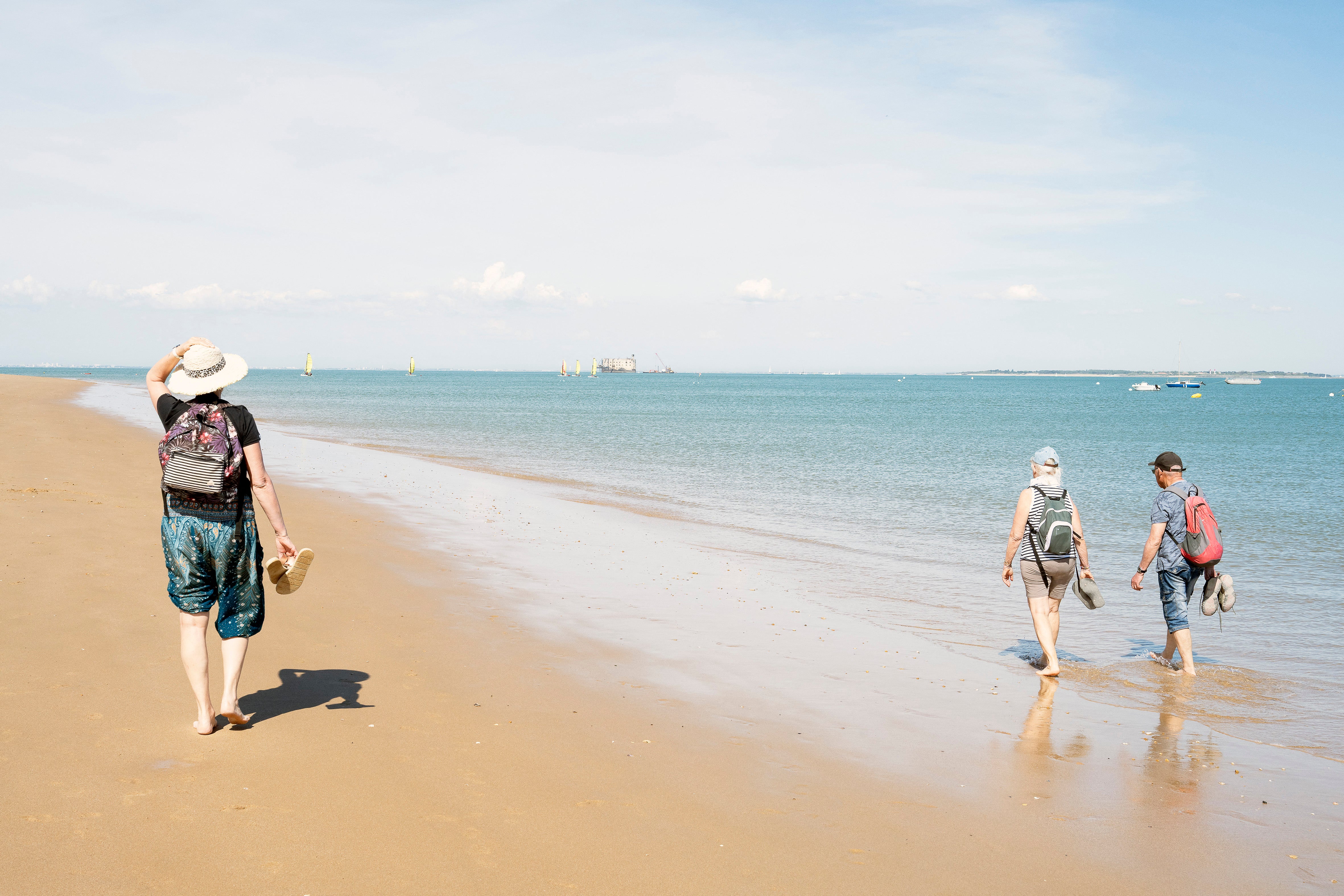Going barefoot is only acceptable on the beach
