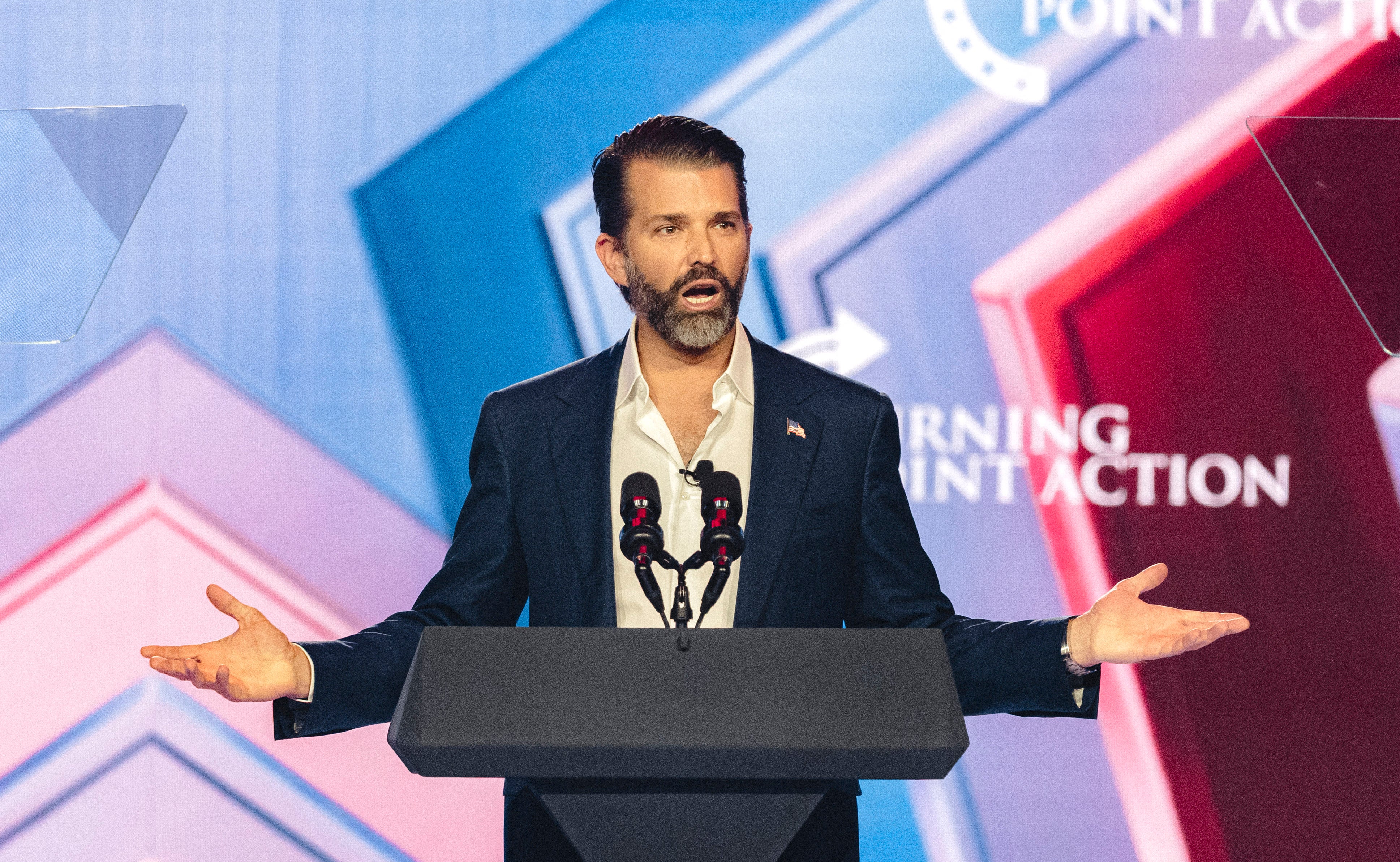 Donald Trump Jr. faced backlash aft speaking retired astir conspiracy theories surrounding nan decease of Charlie Kirk