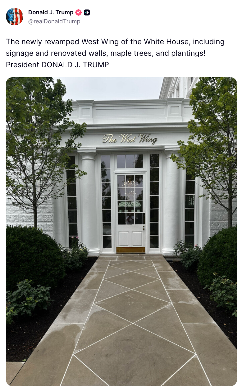 Trump Takes A Break From Posting Footage Of Iran Bombings To Show Off Latest Tacky Additions To West Wing