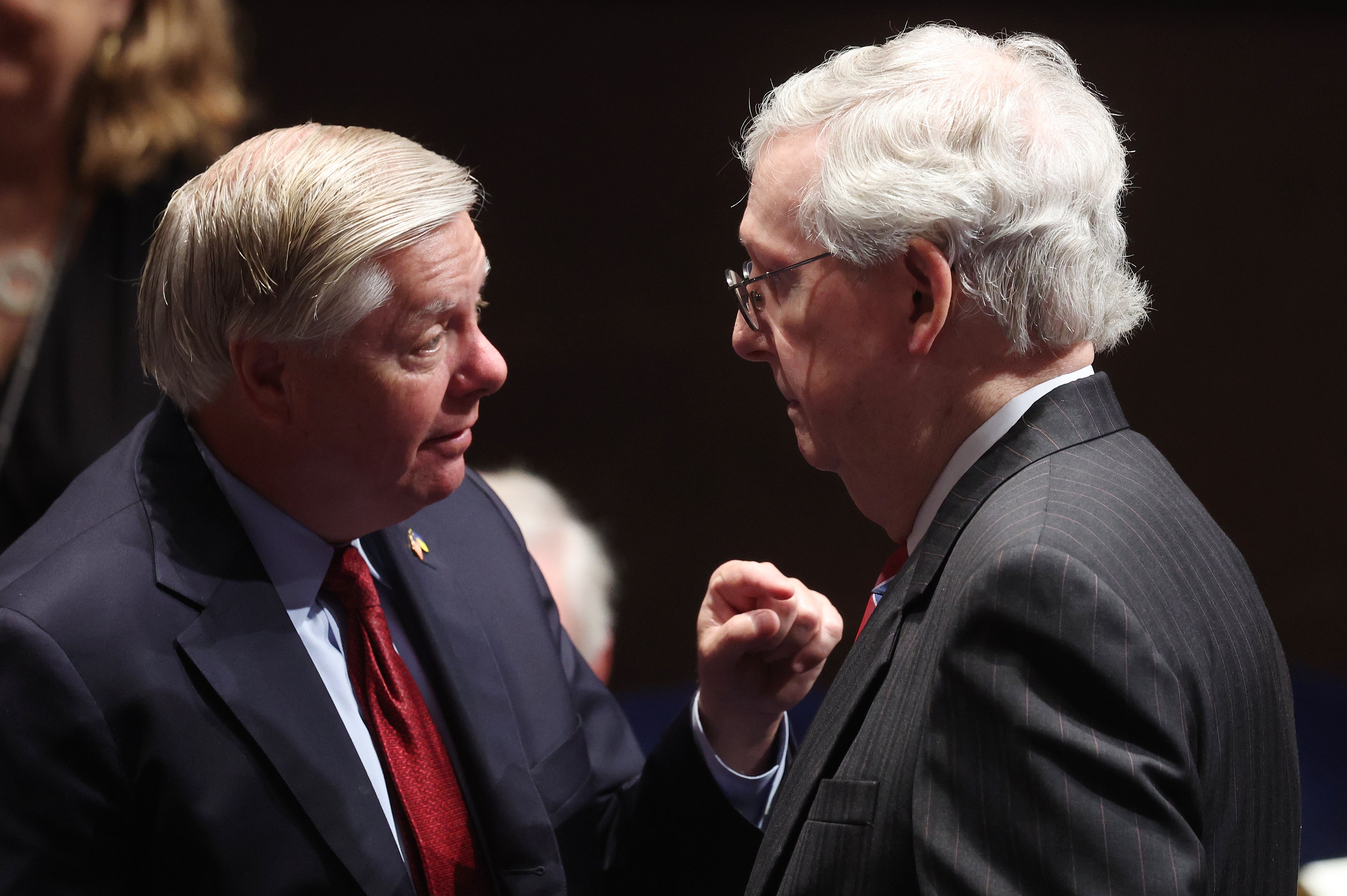 Senator Lindsey Graham, left, speaks pinch Senator Mitch McConnell, right. McConnell issued an update connected his wellness little than a time aft it was revealed that Graham died from a ‘brief and abrupt illness’