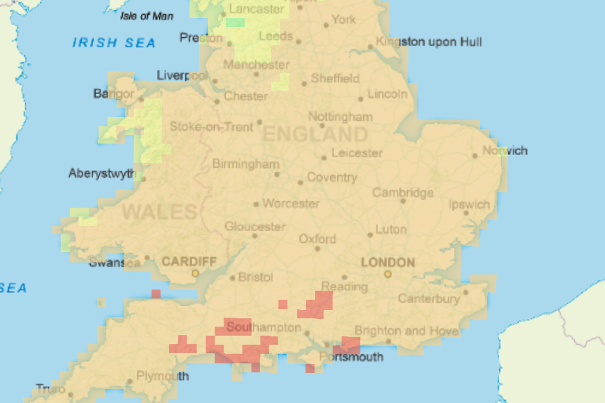 UK wildfire map: Areas most at risk as firefighters tackle dozens of blazes
