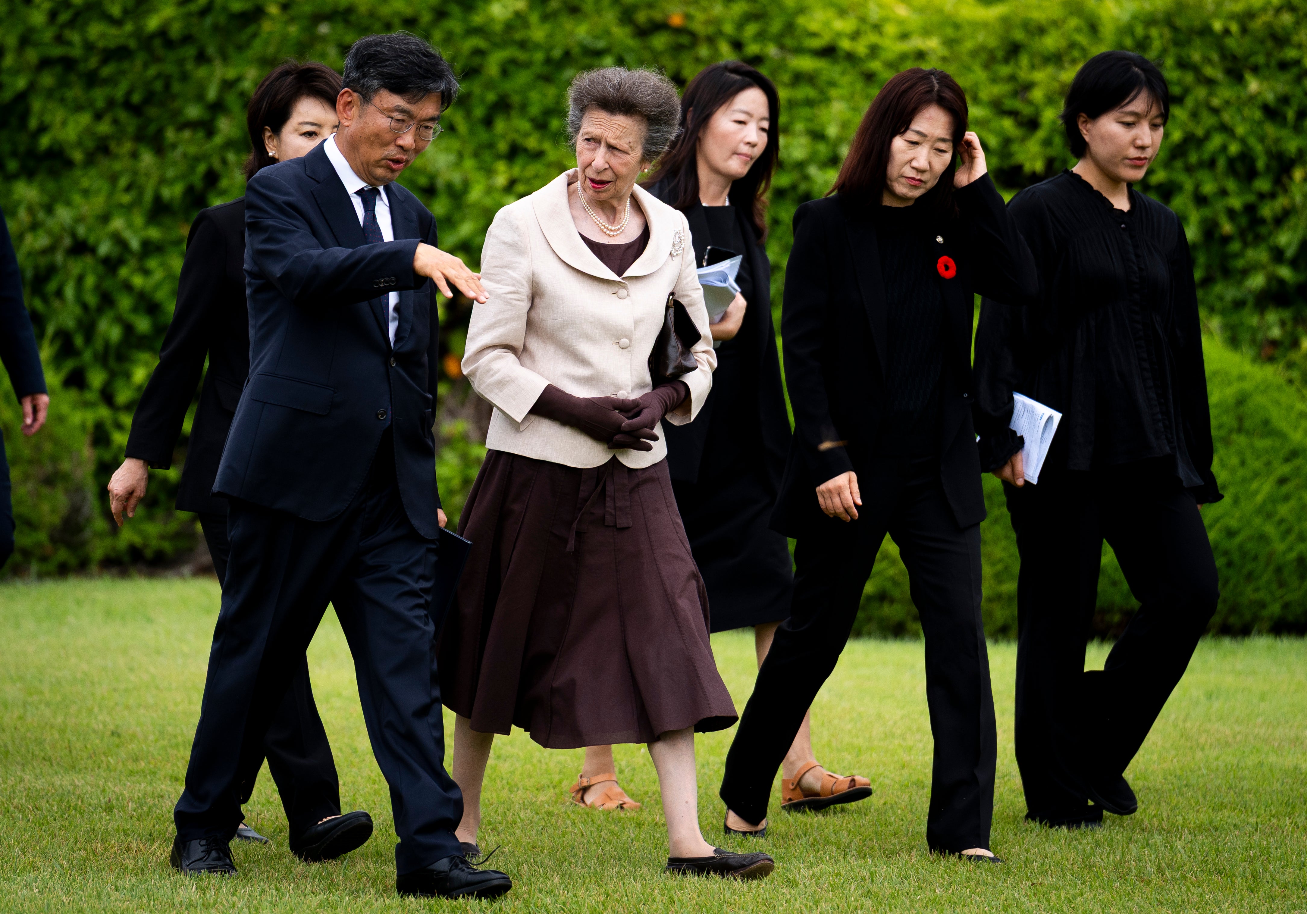 Princess Anne begins South Korea tour with solemn war memorial tribute