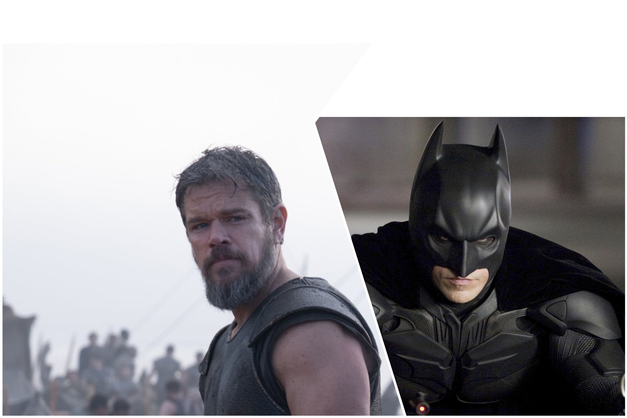 Matt Damon in 'The Odyssey' and Christian Bale in 'The Dark Knight Rises'