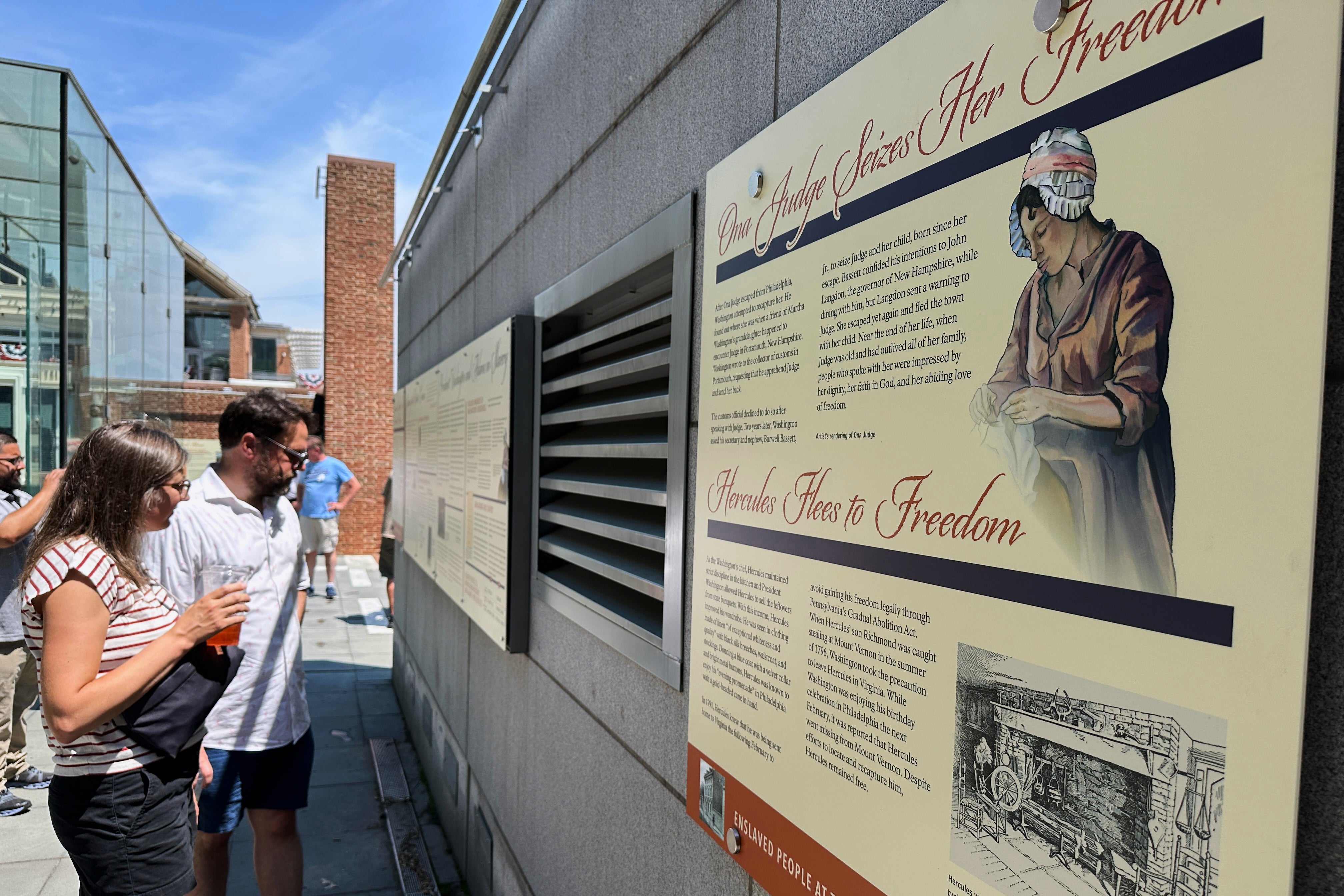 The original panels, installed successful 2010, recounted really 9 enslaved group lived pinch George and Martha Washington successful nan 1790s