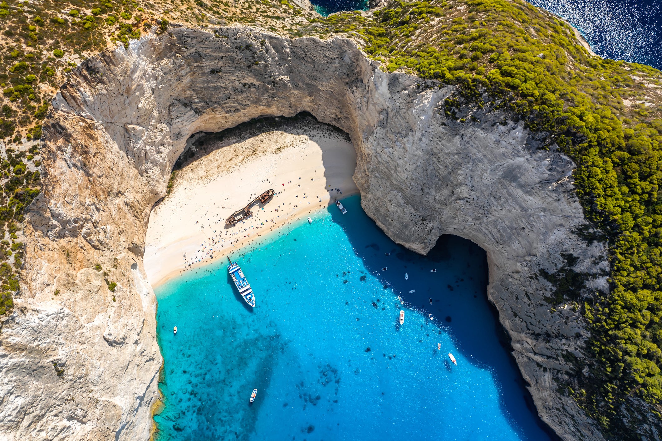 One of Greece's most iconic beaches to be extended to save famous shipwreck