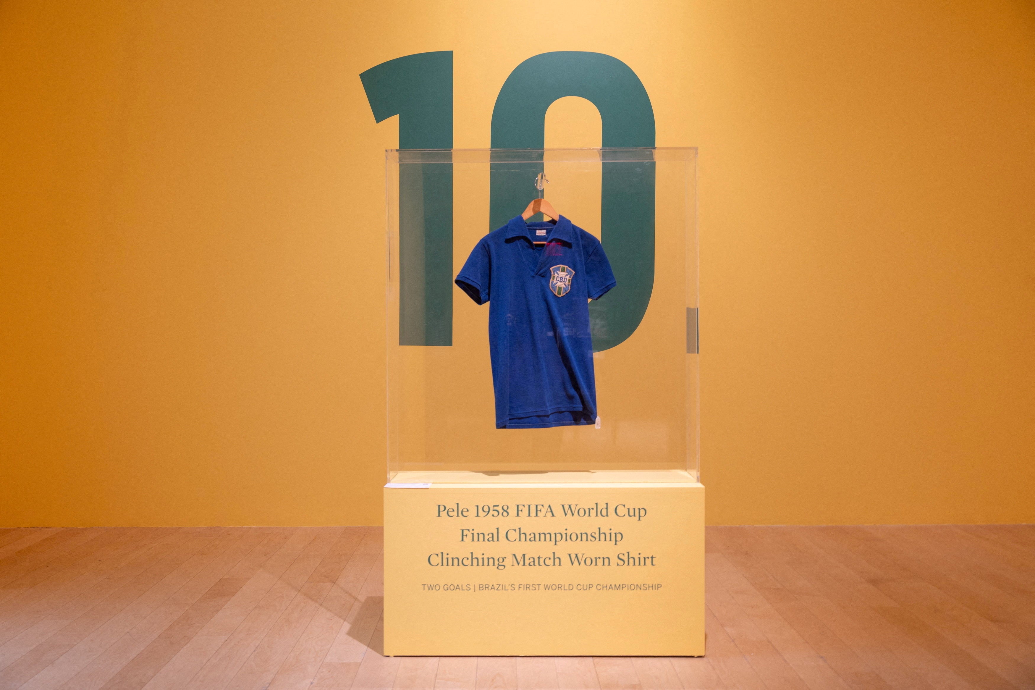 Pele's 1958 World Cup final shirt sells for eye-watering sum at auction