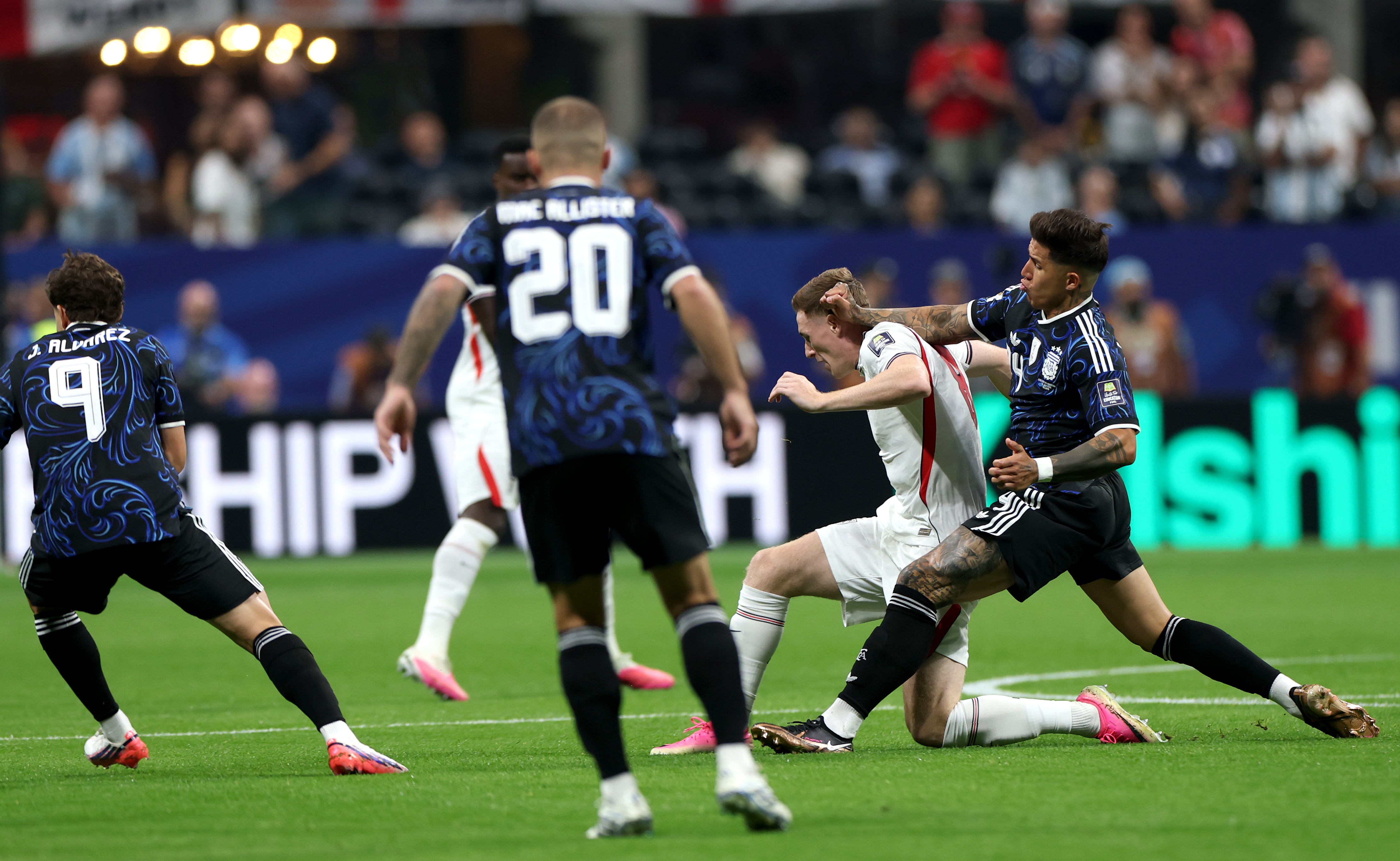 Elliot Anderson went down aft being deed successful nan backmost of nan caput minutes into nan semi-final