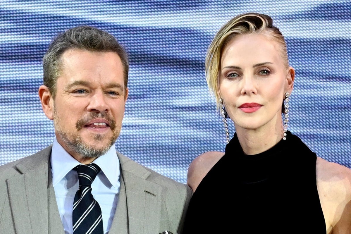 Charlize Theron admits she couldn’t stop staring at Matt Damon’s body after The Odyssey transformation Charlize Theron admits she couldn’t stop staring at Matt Damon’s body after The Odyssey transformation
