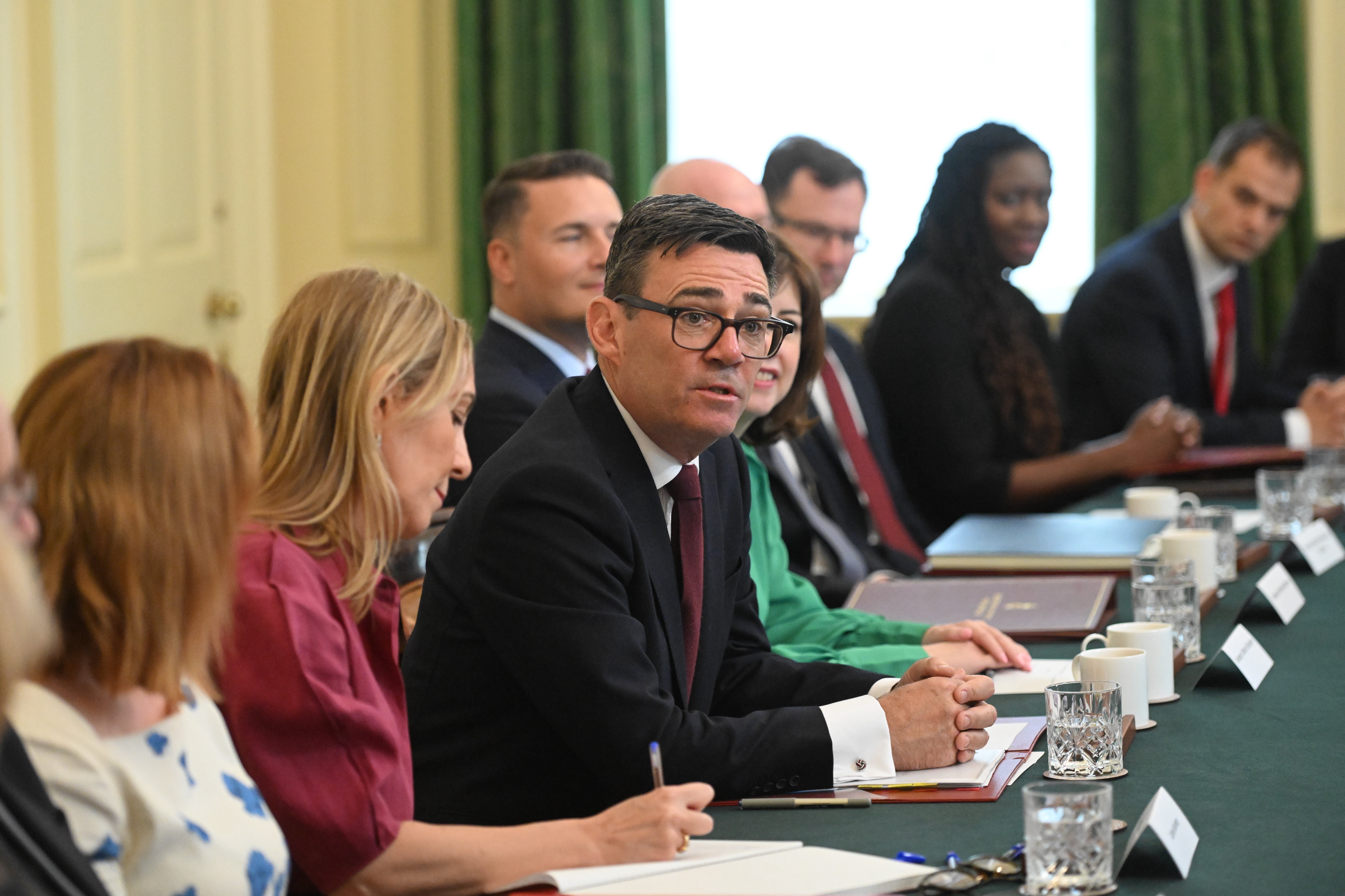 Prime Minister Andy Burnham hosted his first Cabinet gathering connected Tuesday (Eddie Mulholland/Daily Telegraph/PA)