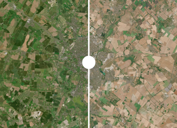 Before and after pictures reveal devastating impact of back-to-back heatwaves on the UK