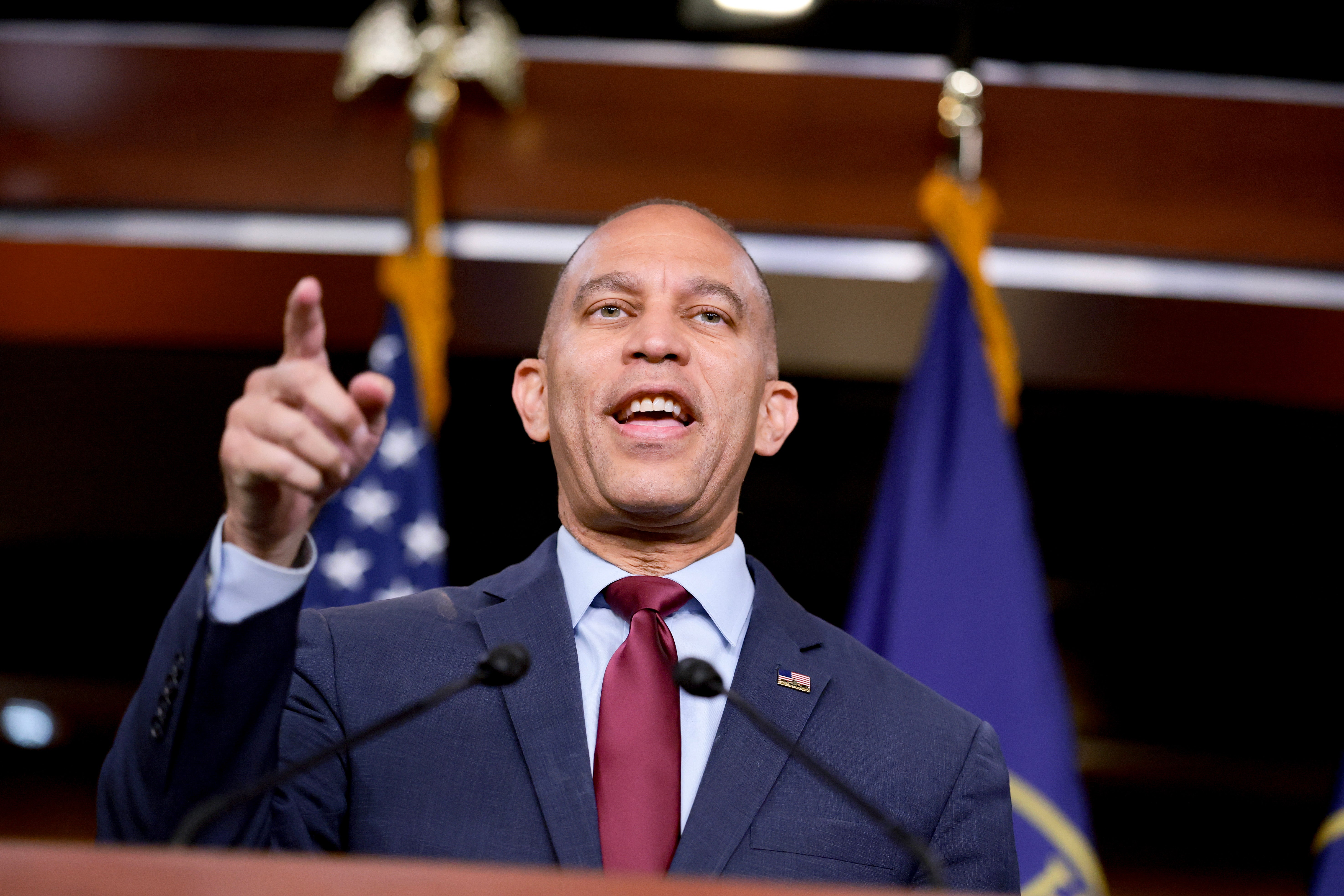 House Minority Leader Hakeem Jeffries (D-N,Y.) would not straight opportunity if Democrats would claw backmost money from ICE  should they triumph backmost nan House of Representatives.