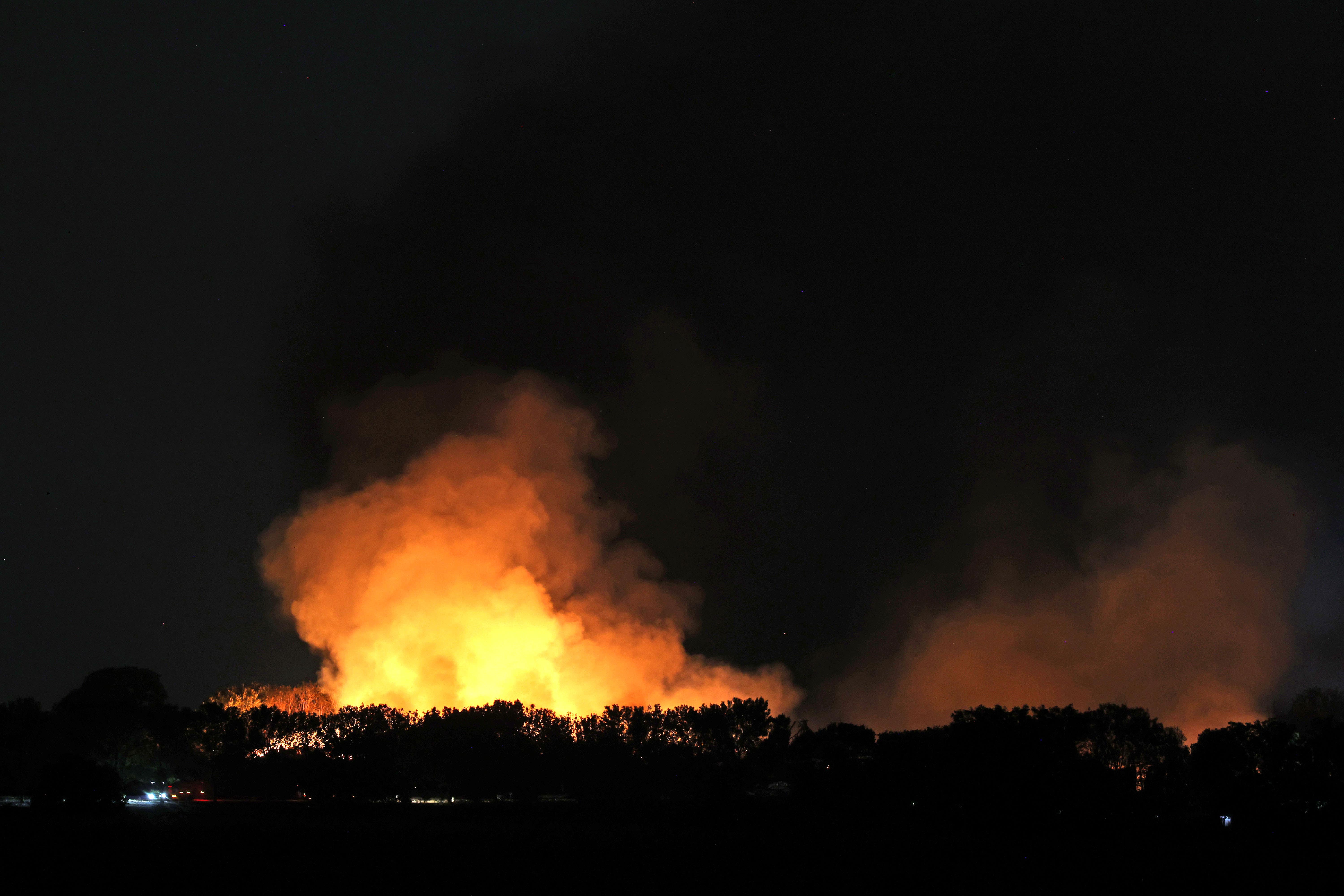 Firefighters to battle Essex blaze into weekend after fertiliser explosion forces evacuations