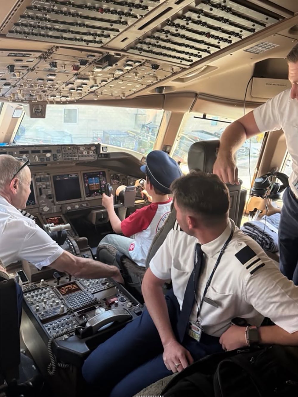 Prince Archie enjoys sitting in the pilot seat in the cockpit